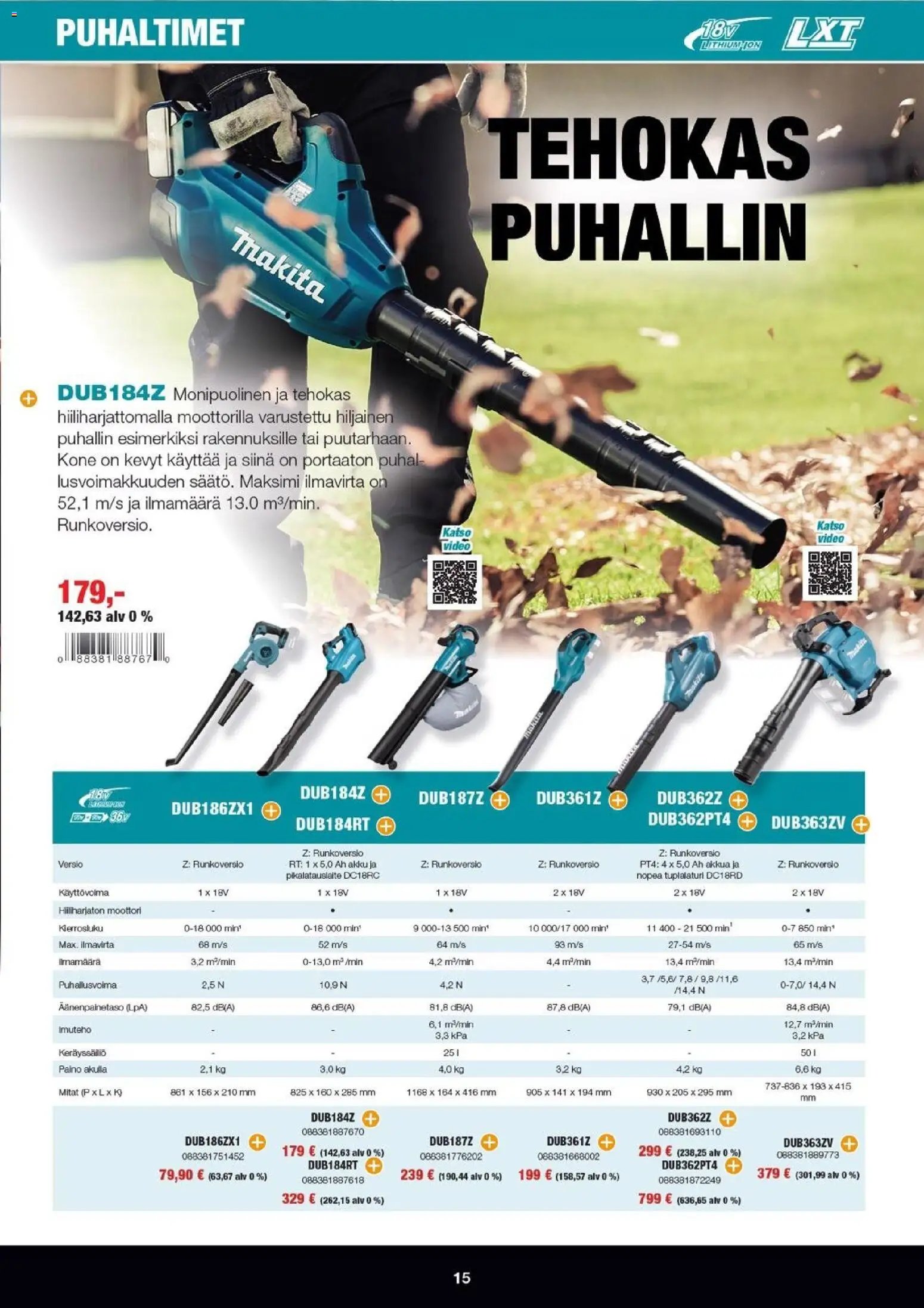 Makita tarjoukset - LXT Puutarha 2026