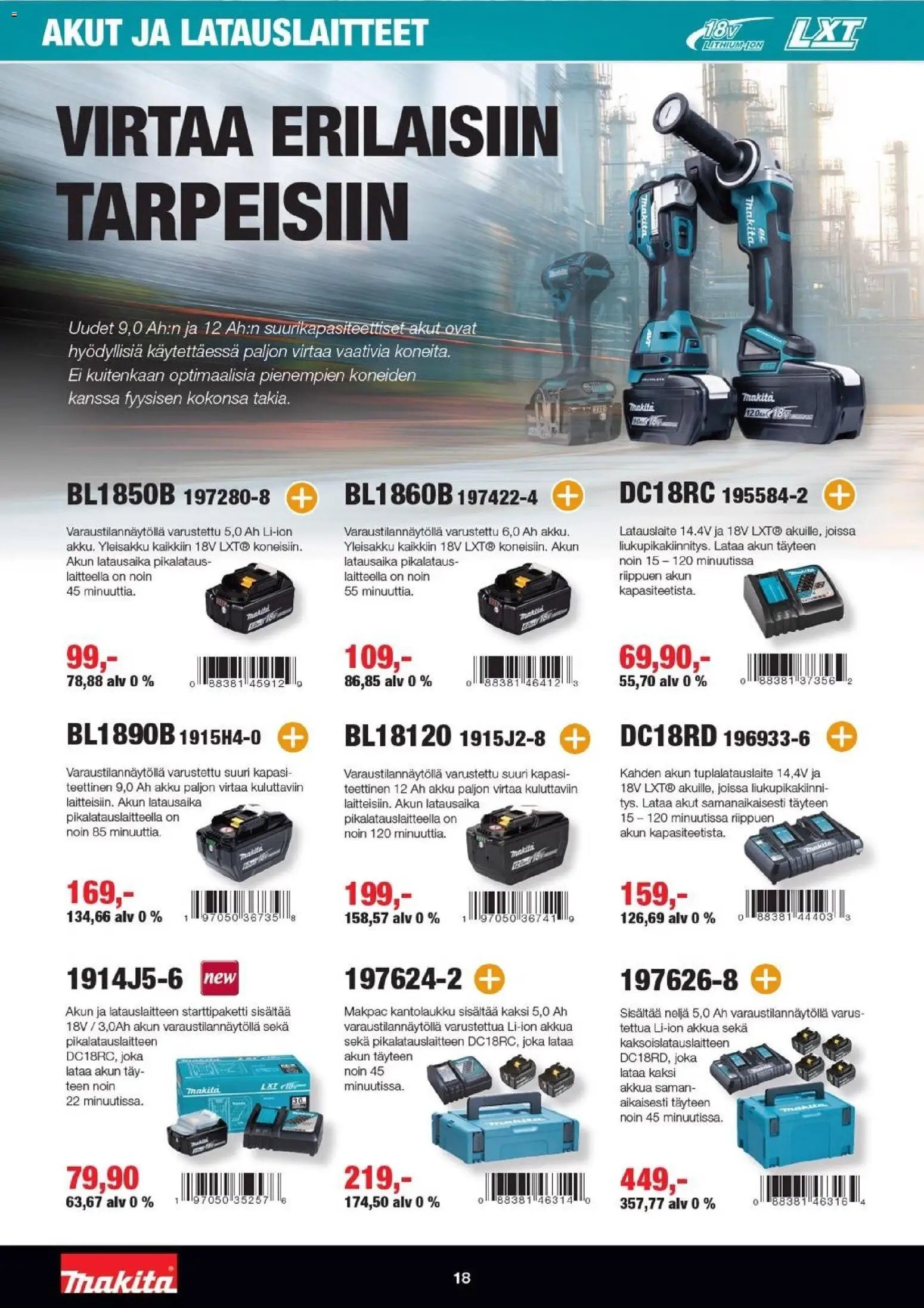 Makita tarjoukset - LXT Puutarha 2026