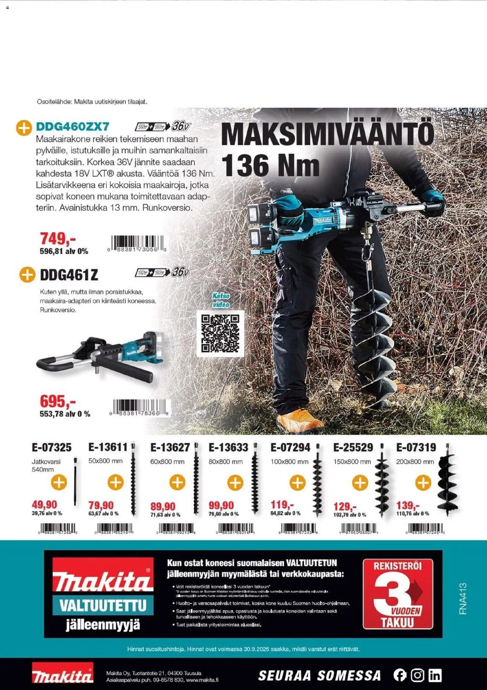 Makita tarjoukset - LXT Puutarha 2026