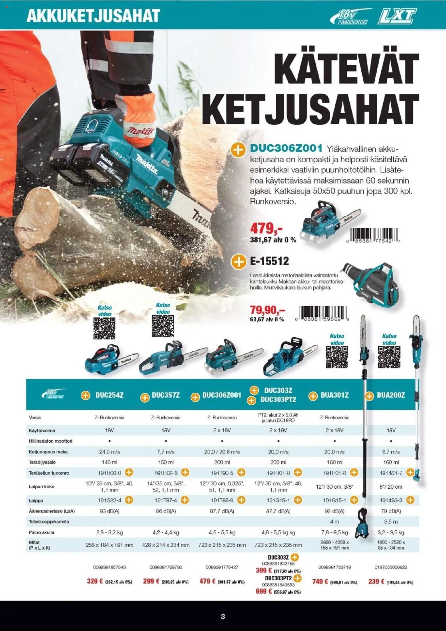 Makita tarjoukset - LXT Puutarha 2026