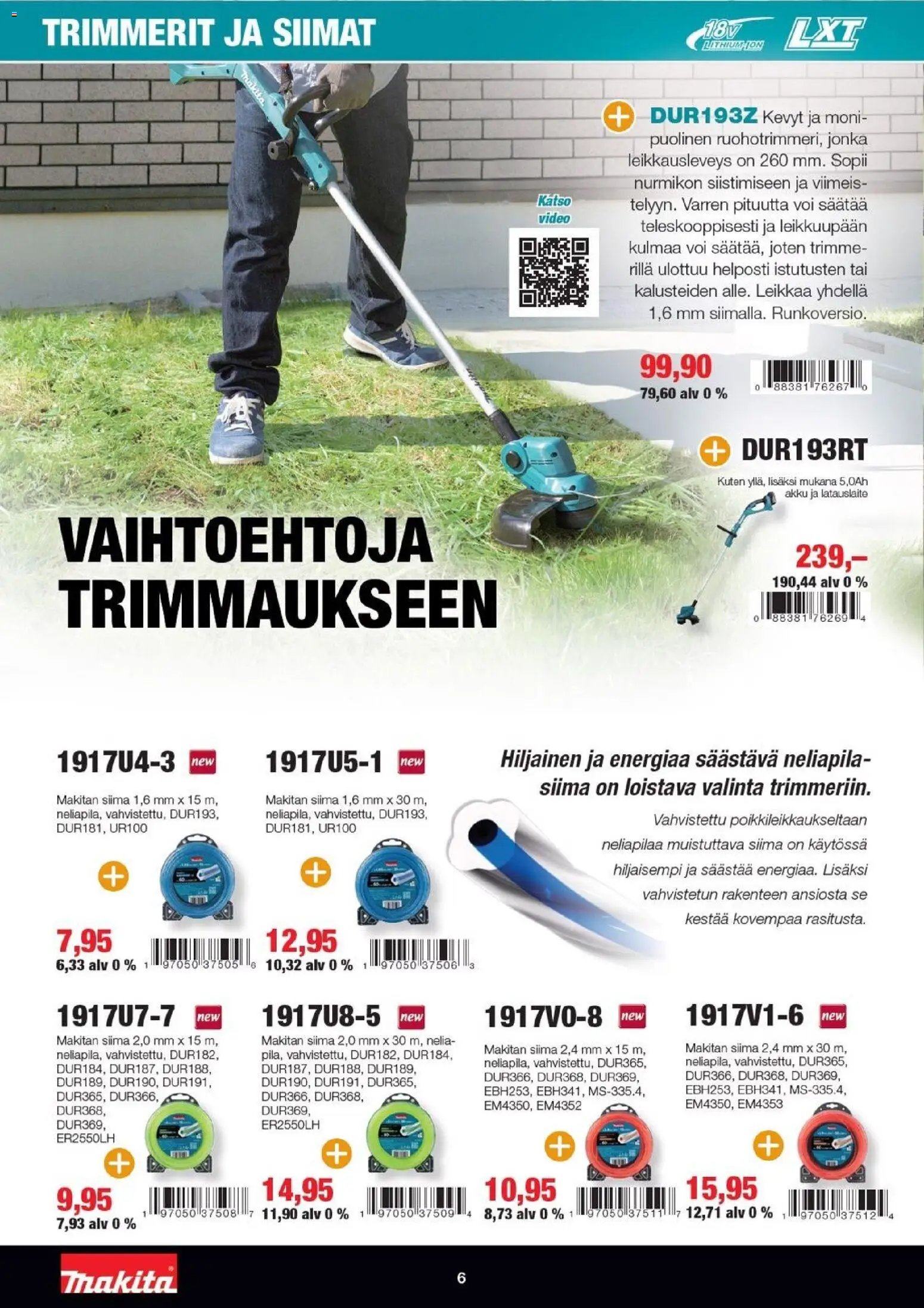 Makita tarjoukset - LXT Puutarha 2026