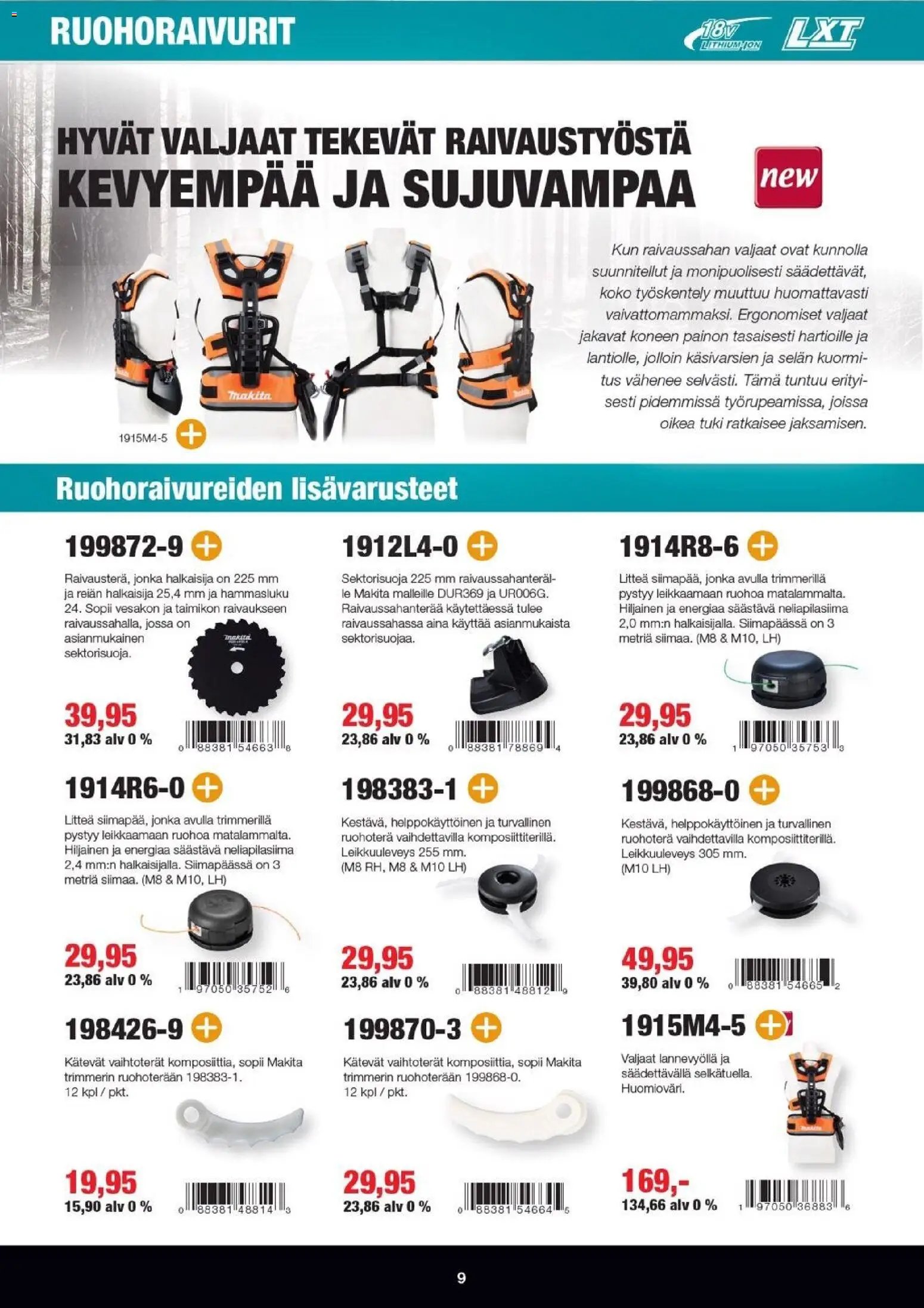 Makita tarjoukset - LXT Puutarha 2026