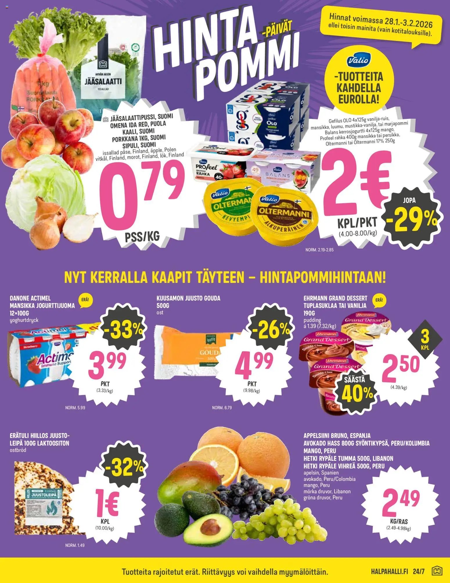 Halpa Halli tarjoukset