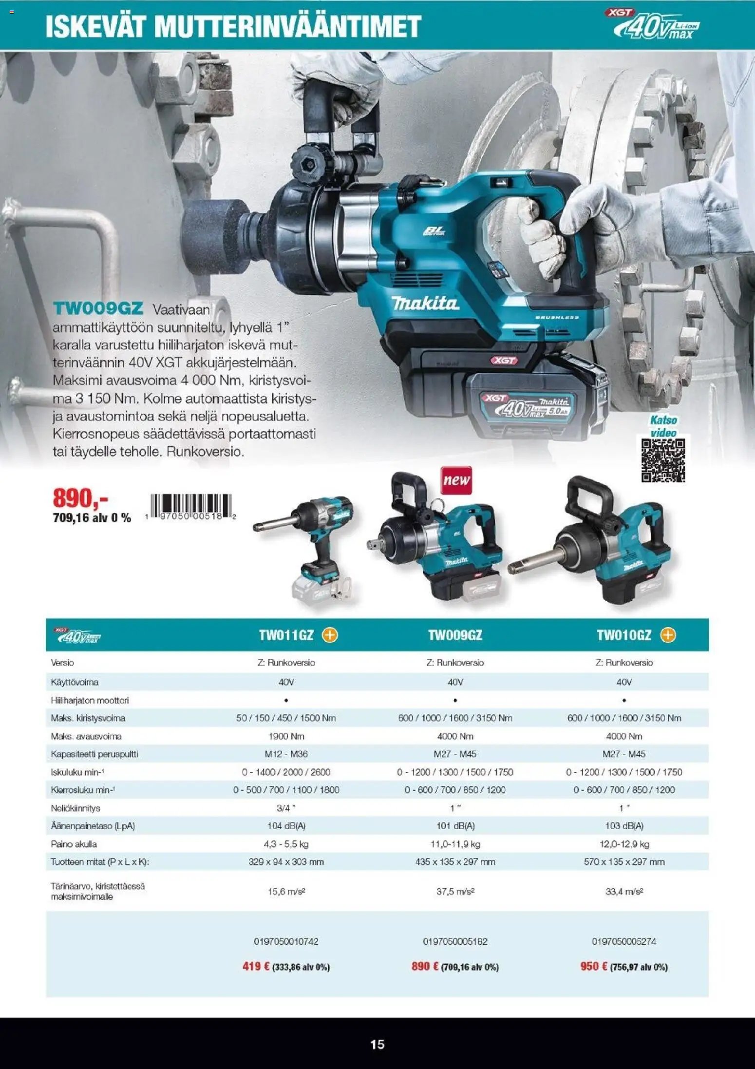 Makita tarjoukset - XGT esite 2026