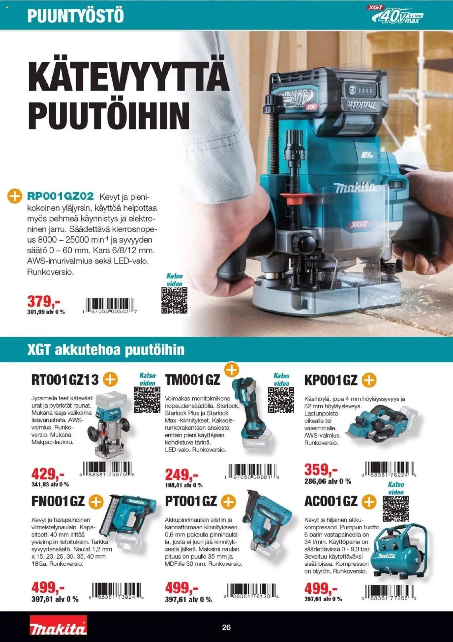 Makita tarjoukset - XGT esite 2026