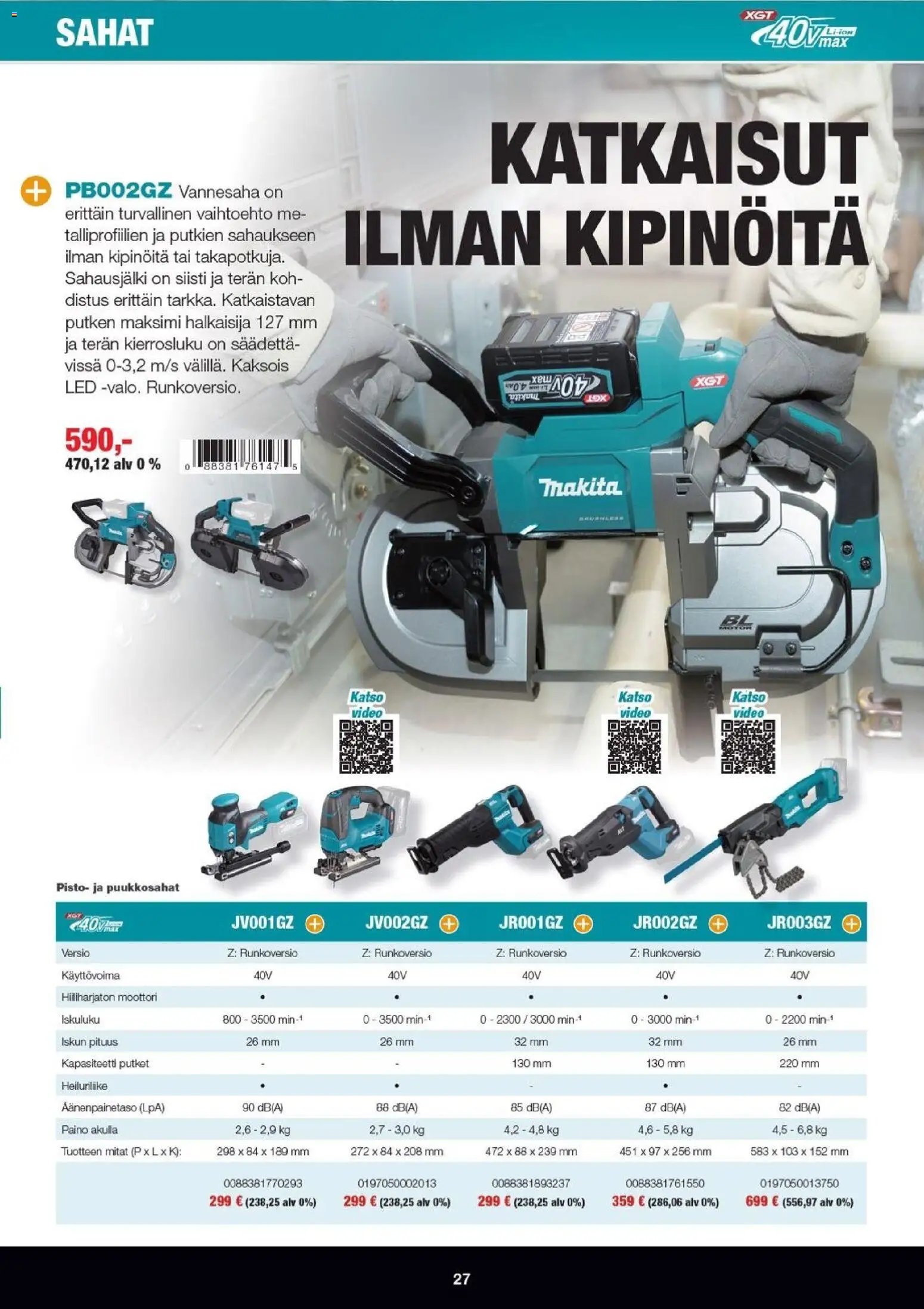 Makita tarjoukset - XGT esite 2026