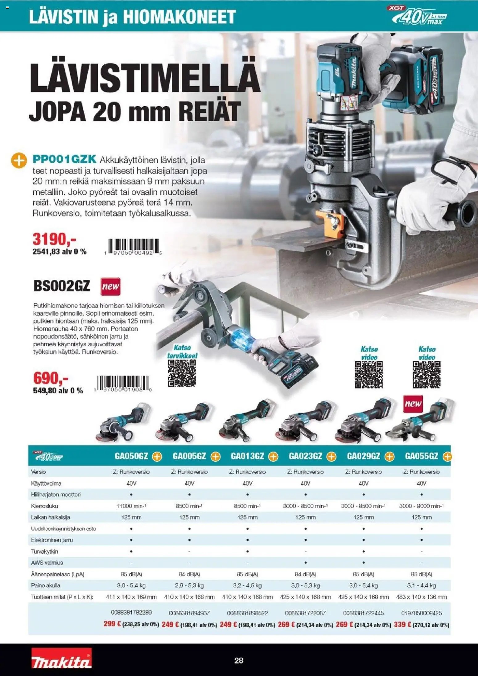 Makita tarjoukset - XGT esite 2026