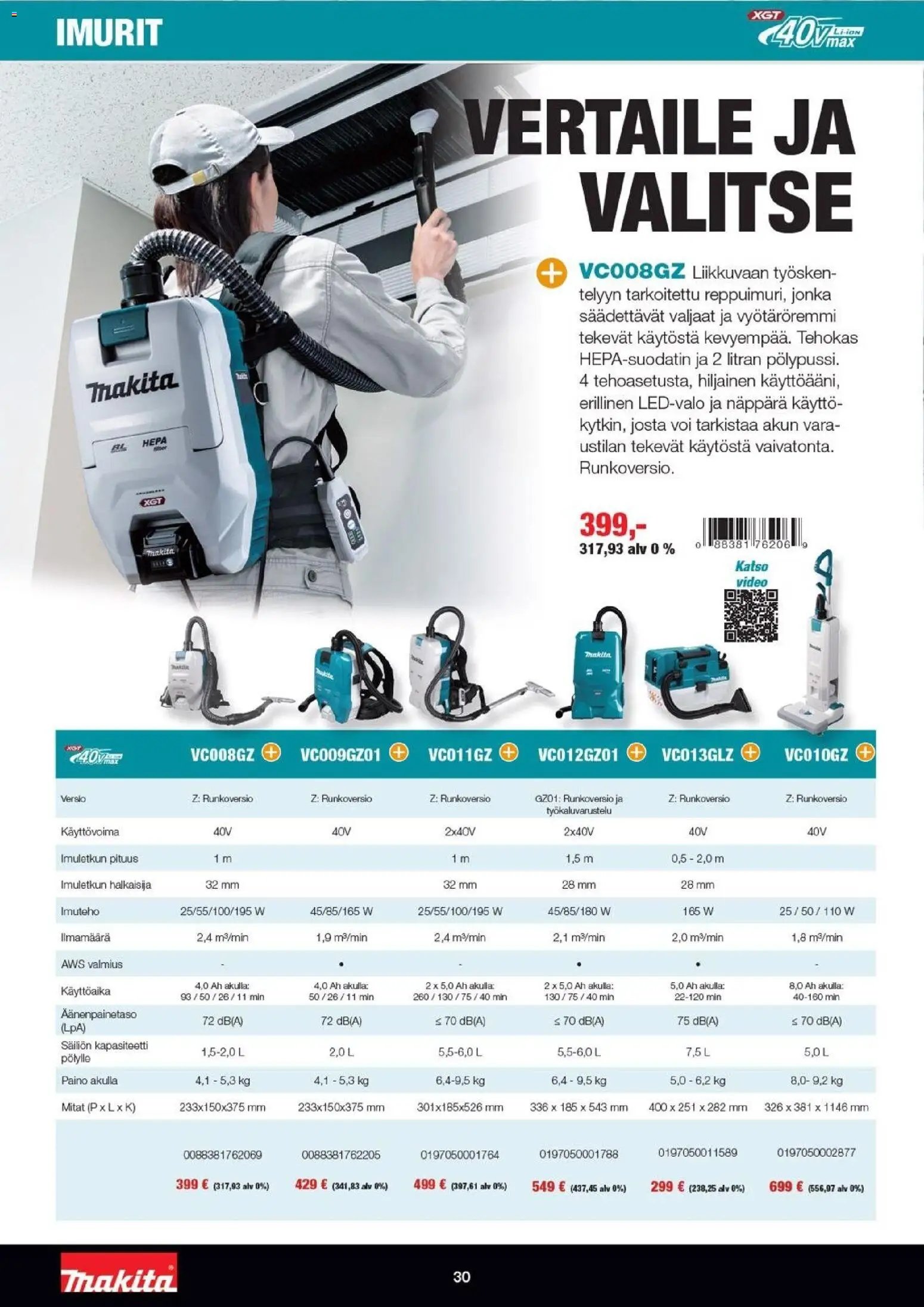 Makita tarjoukset - XGT esite 2026