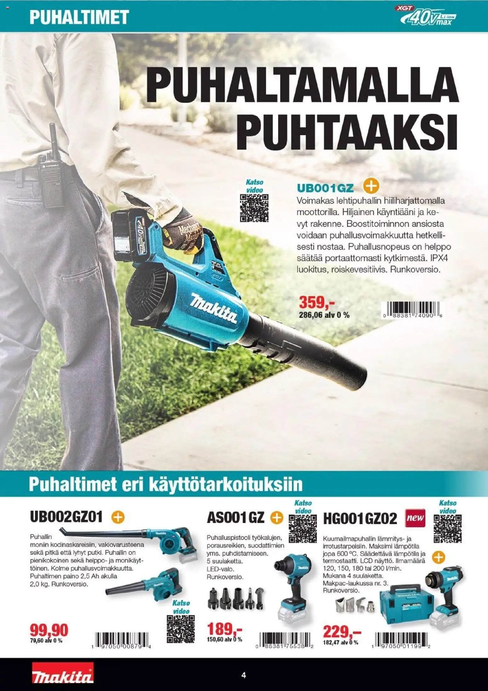 Makita tarjoukset - XGT esite 2026
