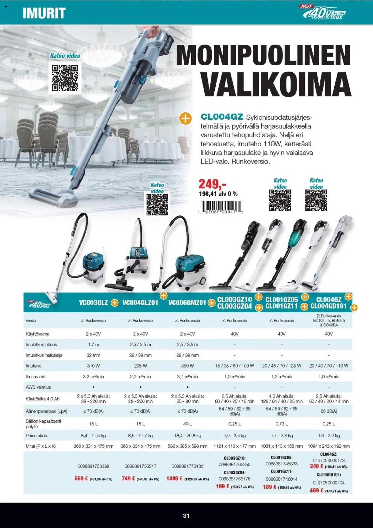 Makita tarjoukset - XGT esite 2026