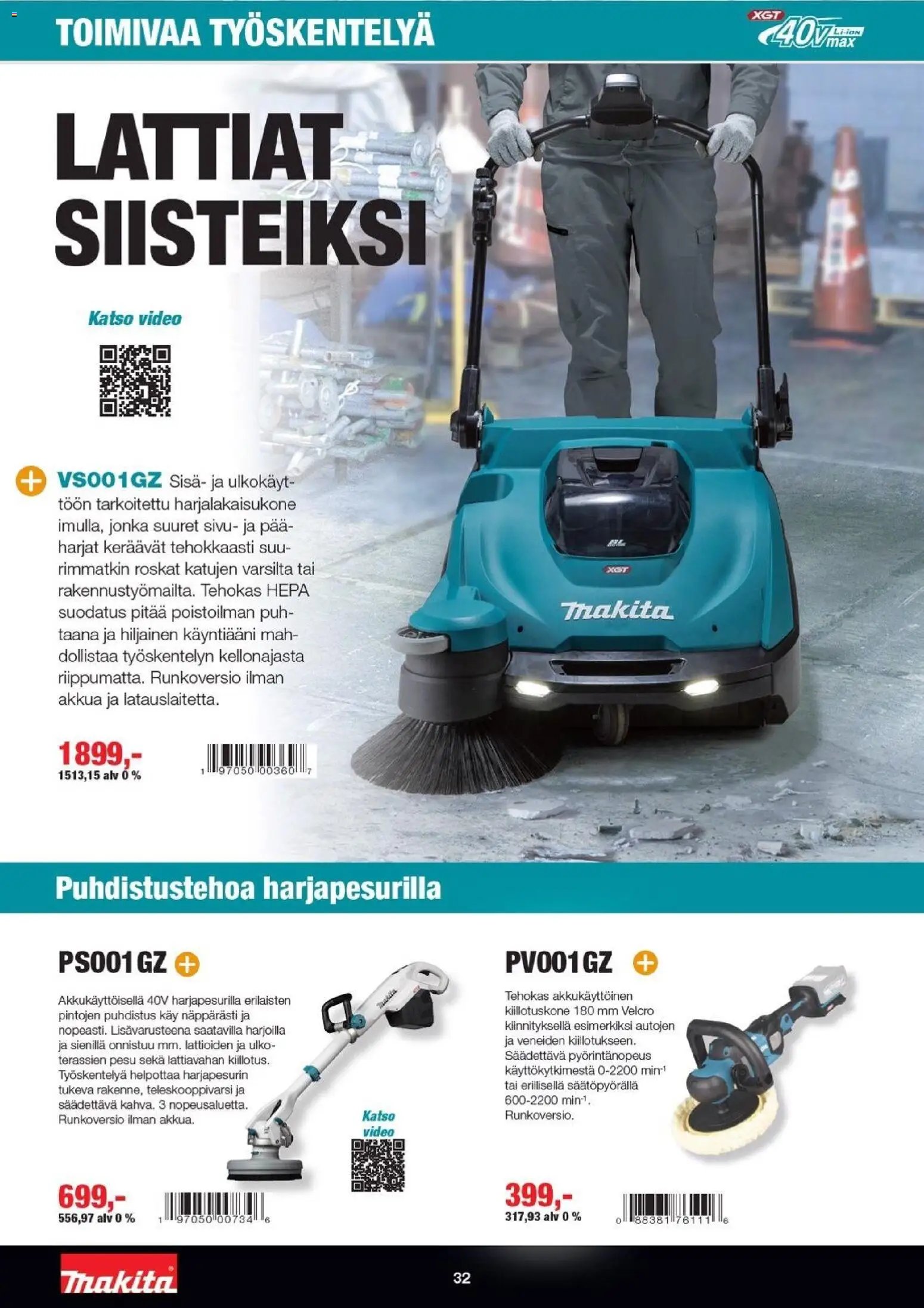 Makita tarjoukset - XGT esite 2026