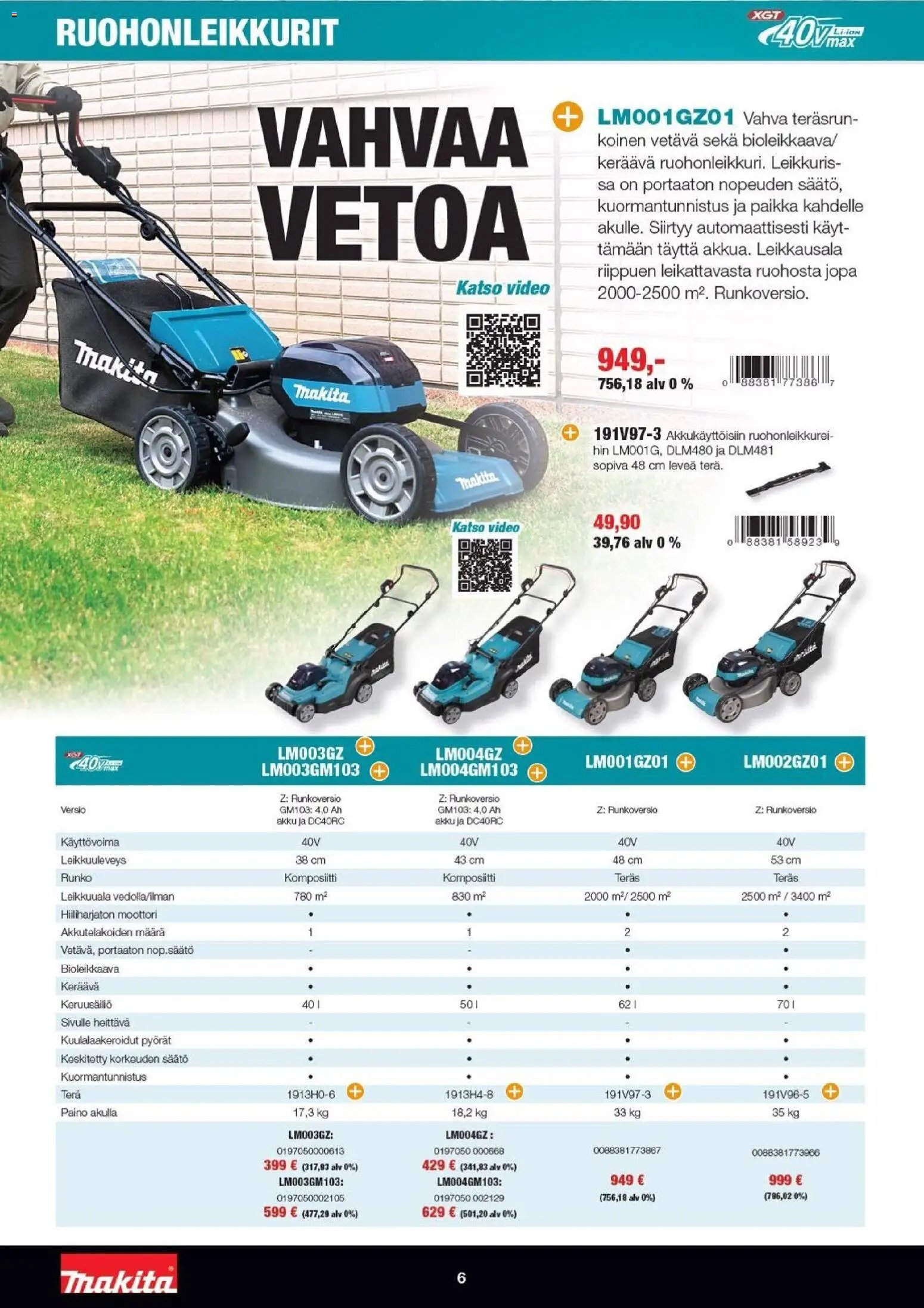 Makita tarjoukset - XGT esite 2026