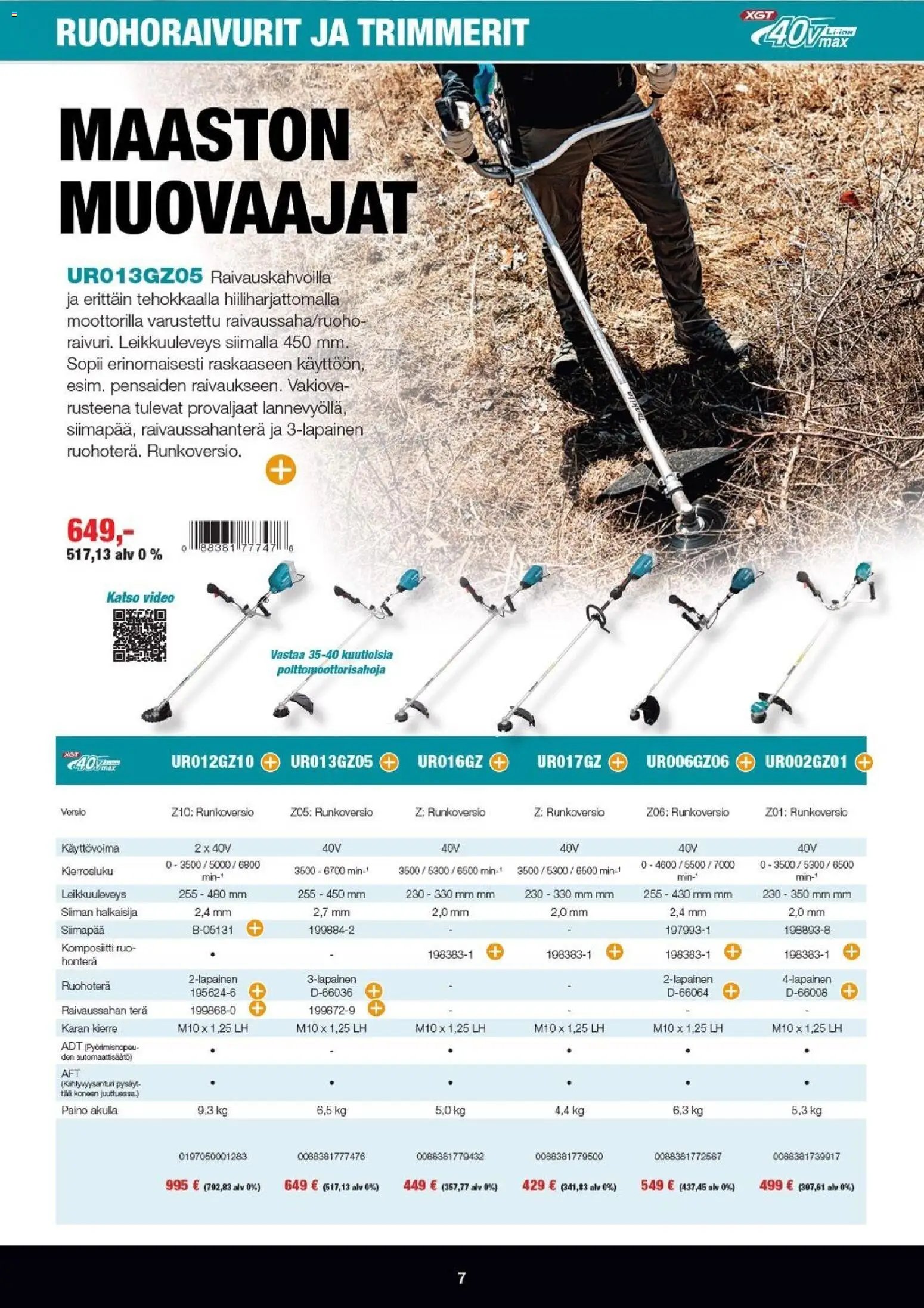 Makita tarjoukset - XGT esite 2026