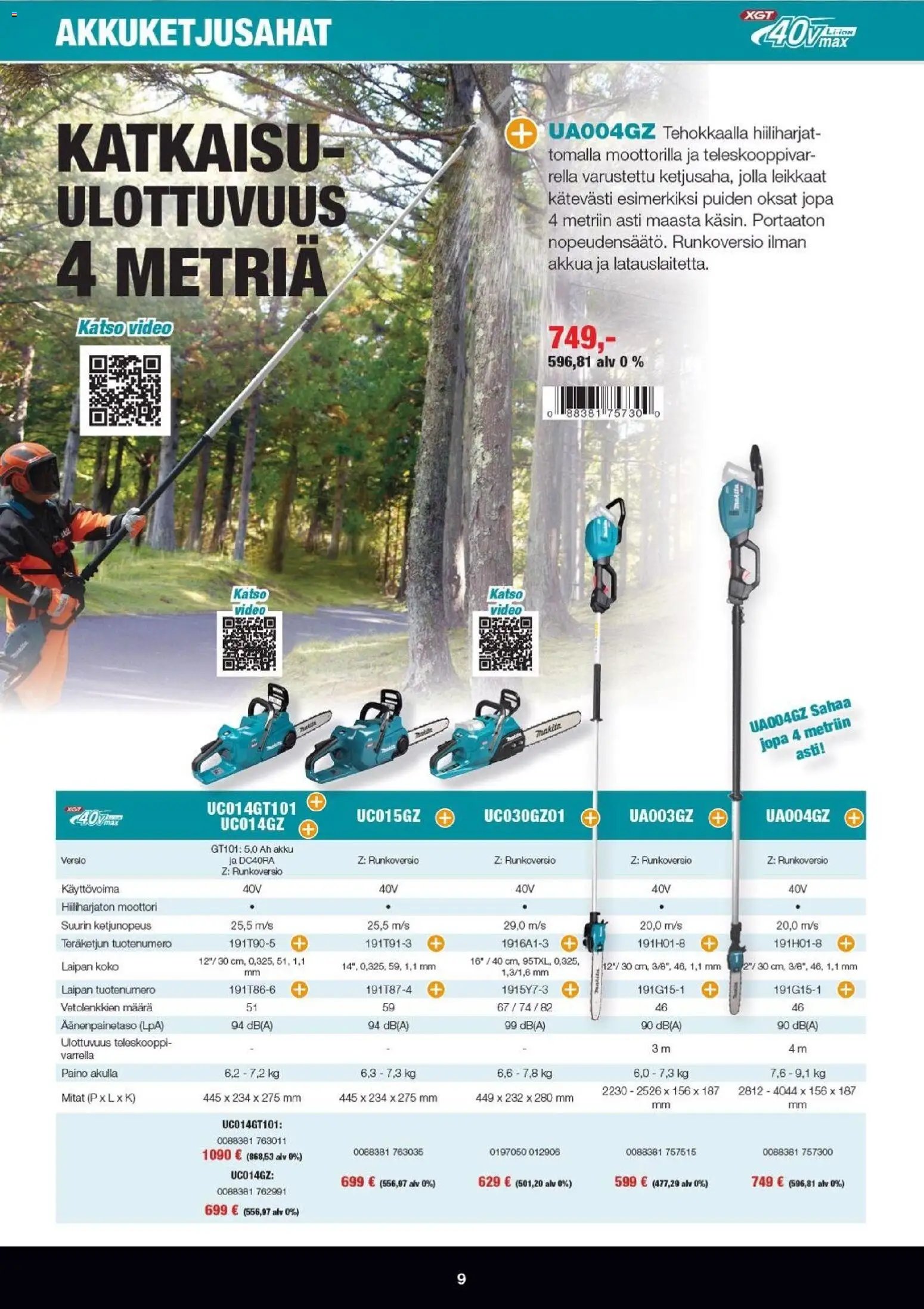 Makita tarjoukset - XGT esite 2026