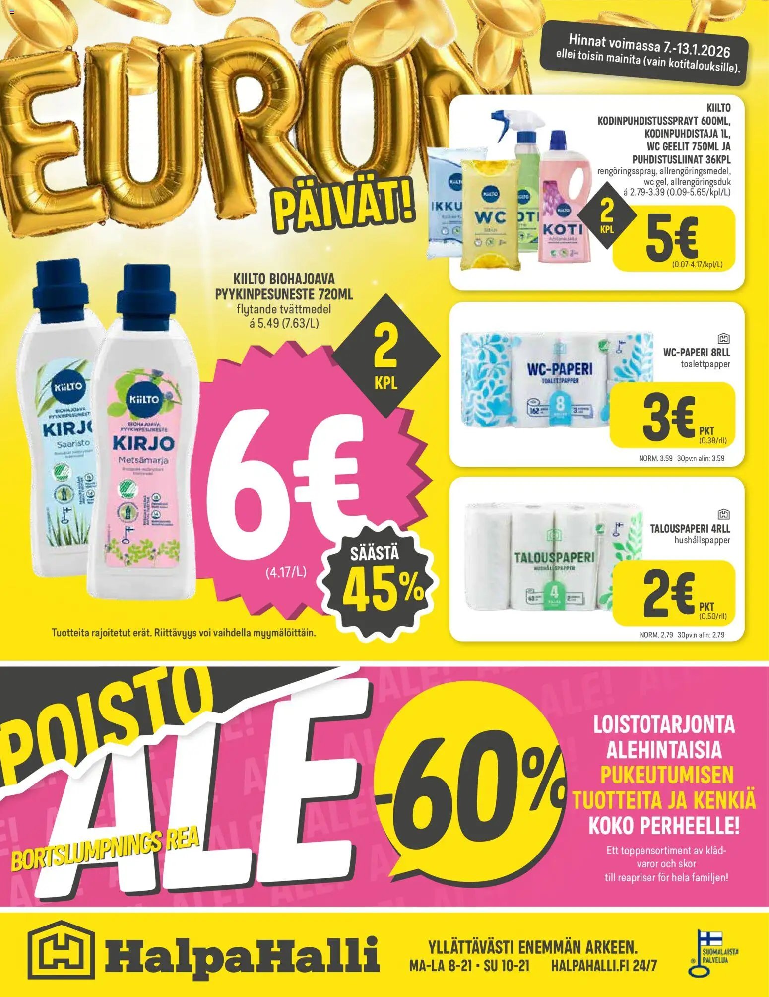 Halpa Halli tarjoukset