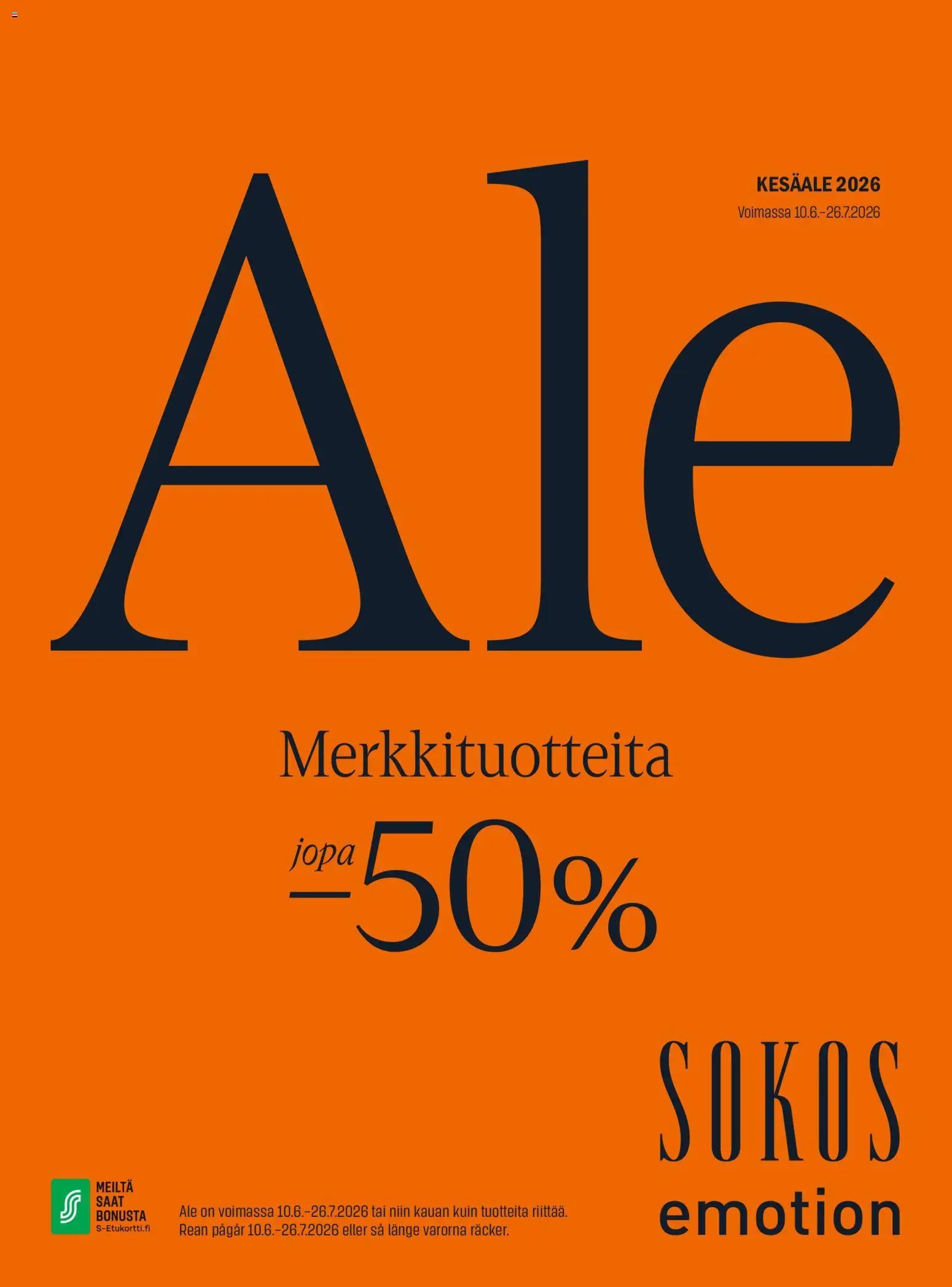 Sokos tarjoukset