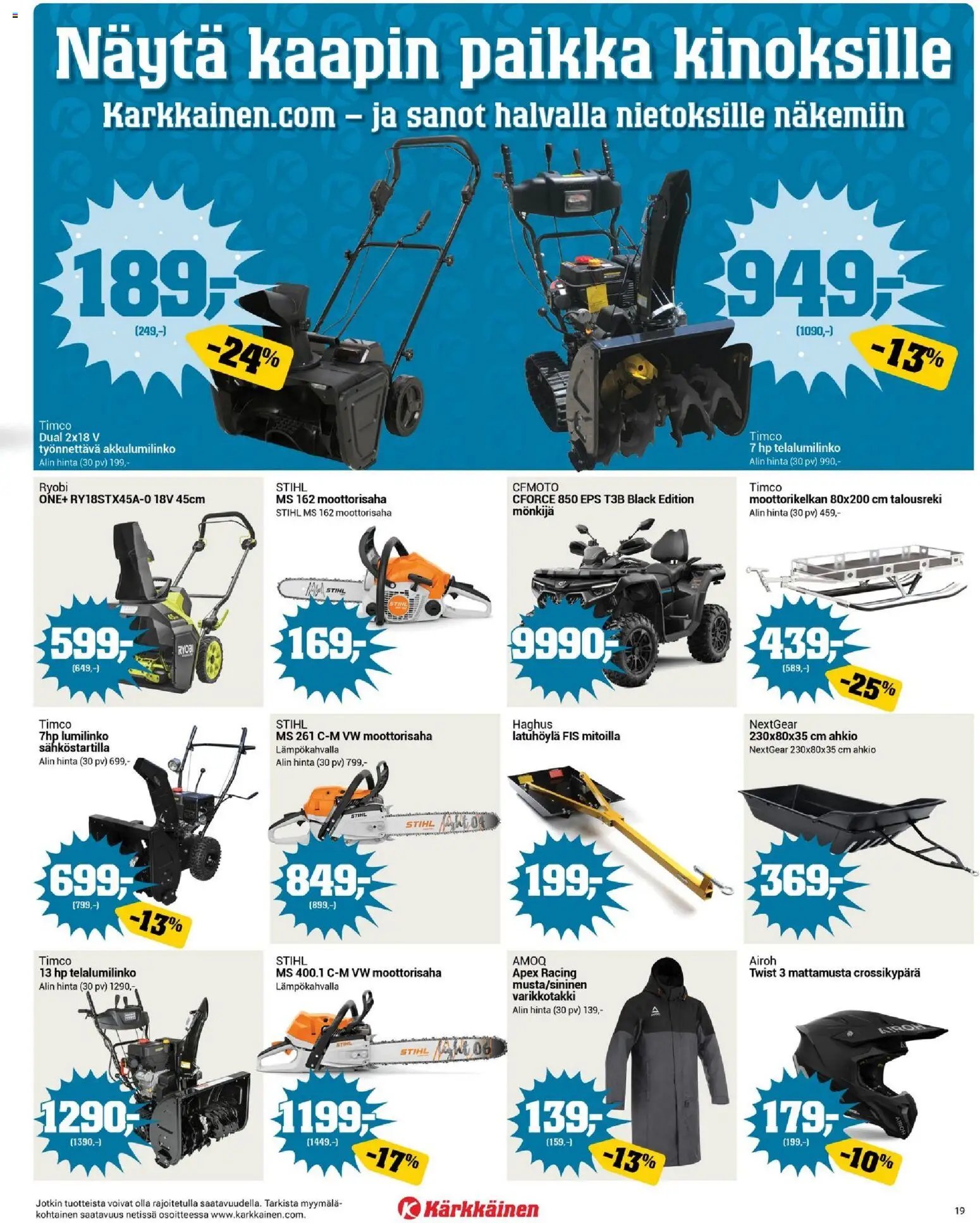 Kärkkäinen tarjoukset