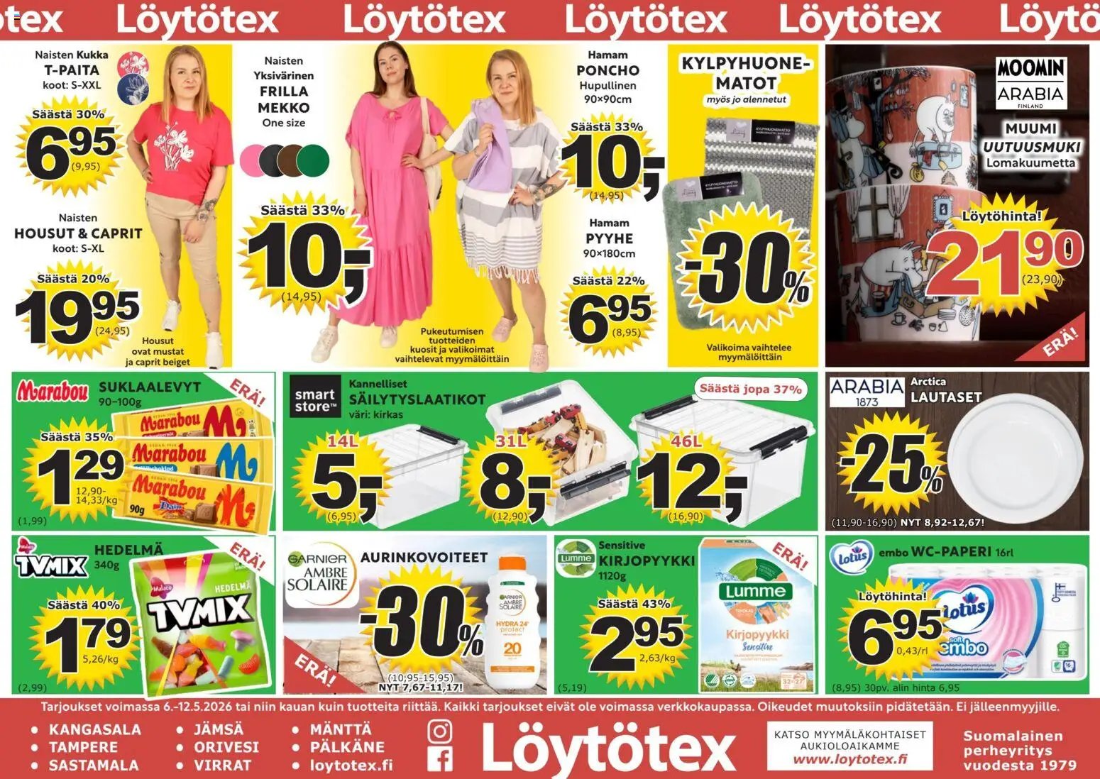 Löytötex tarjoukset