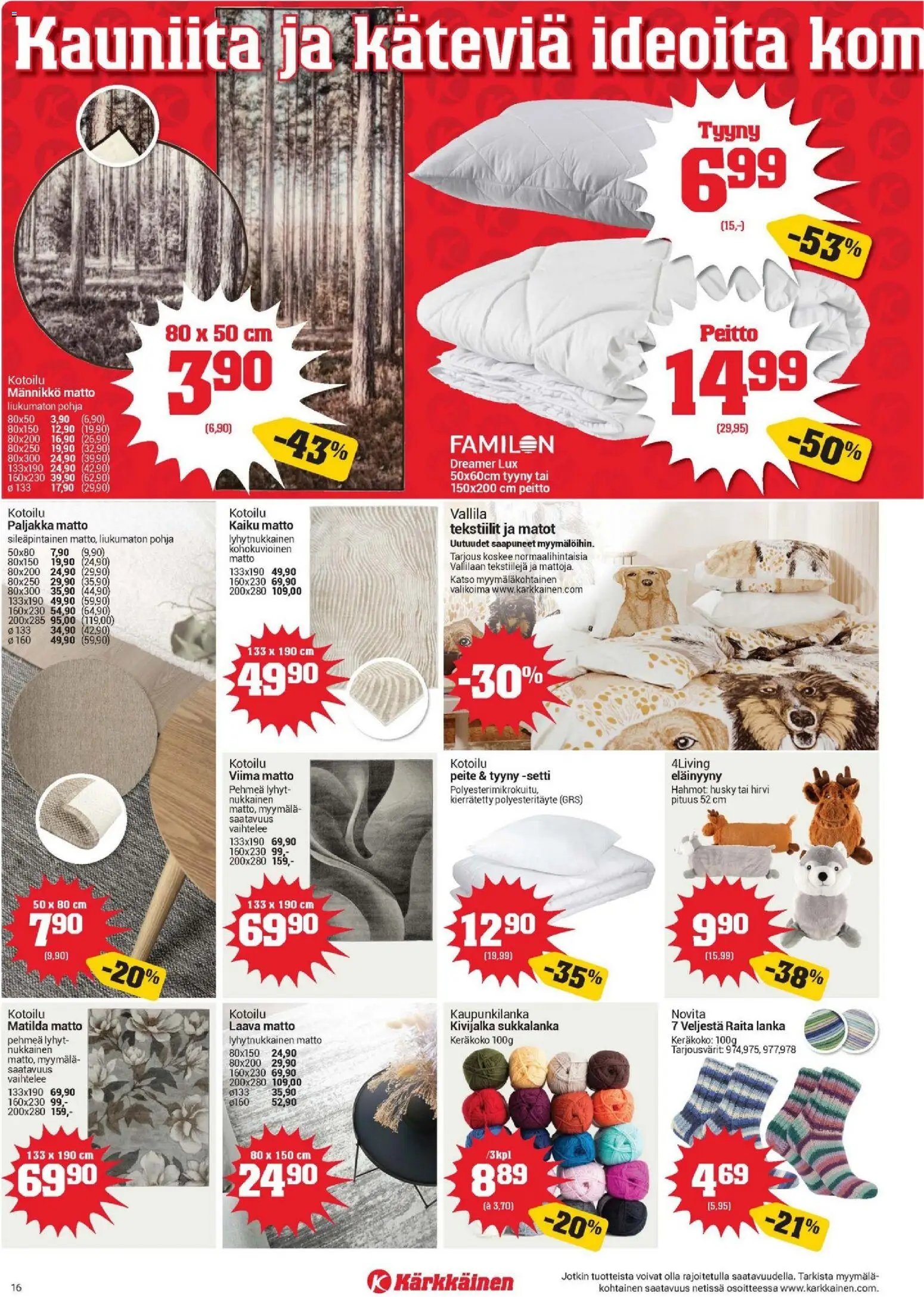Kärkkäinen tarjoukset
