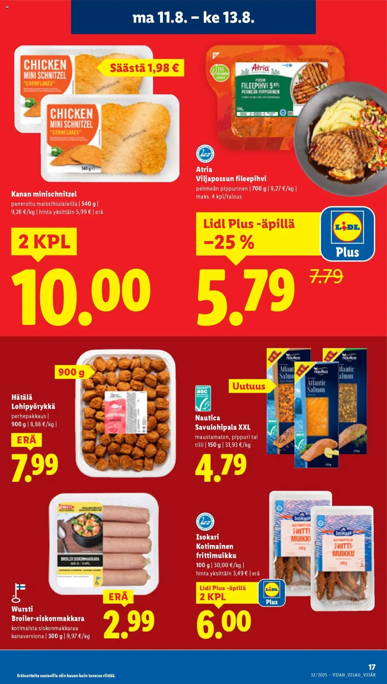 Lidl tarjoukset (2025-08-07 - 2025-08-13)