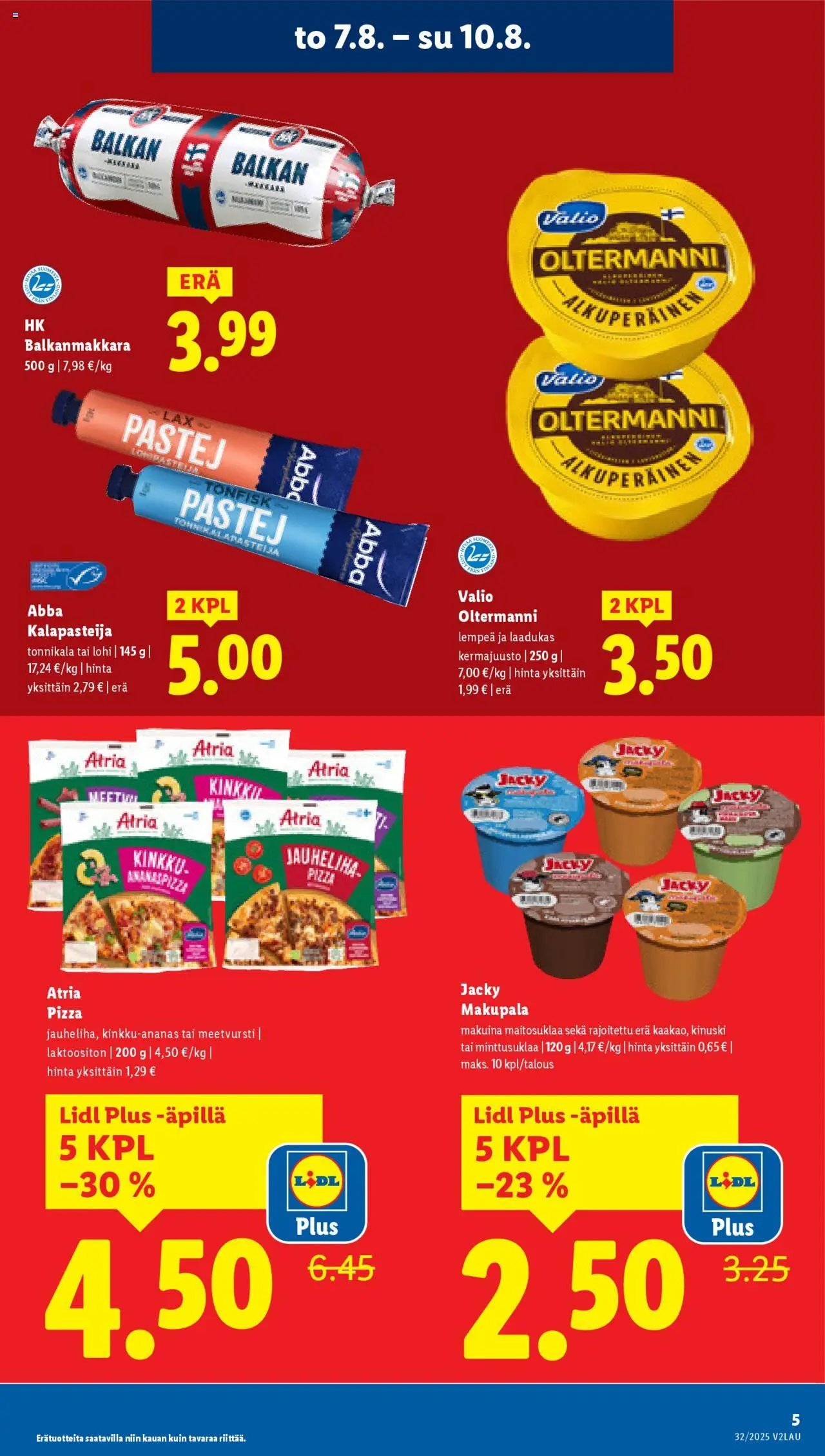 Lidl tarjoukset (2025-08-07 - 2025-08-13)