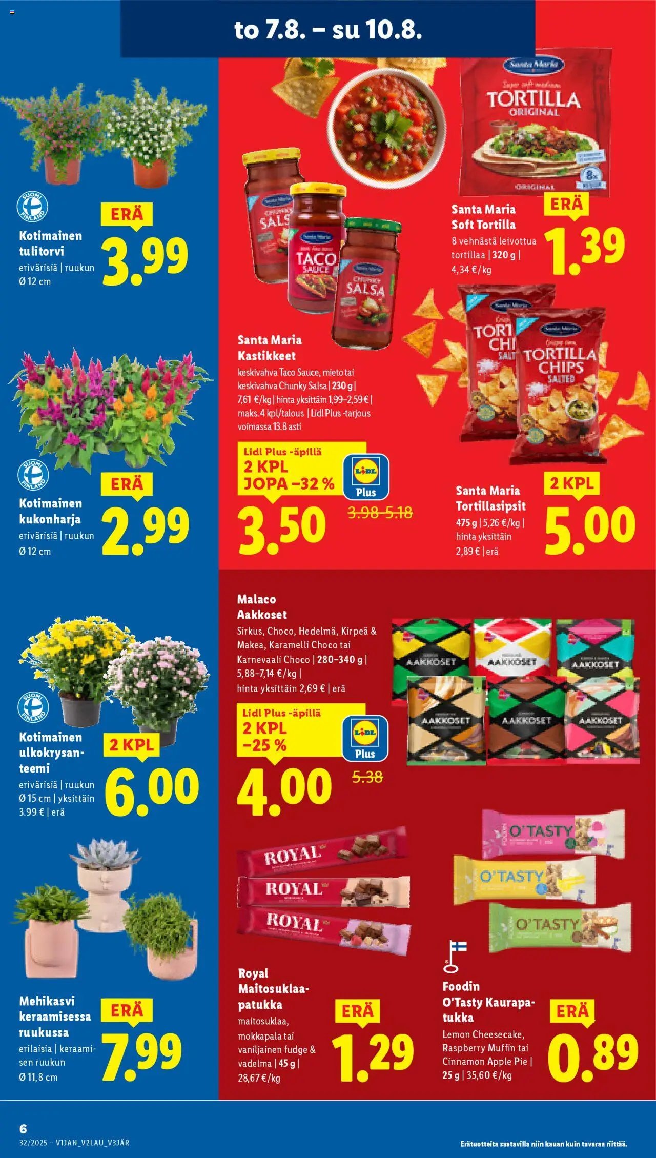 Lidl tarjoukset (2025-08-07 - 2025-08-13)