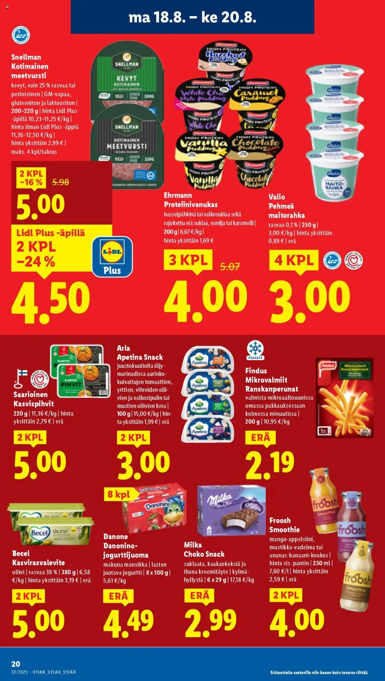Lidl tarjoukset - Rovaniemi (2025-08-14 - 2025-08-20)