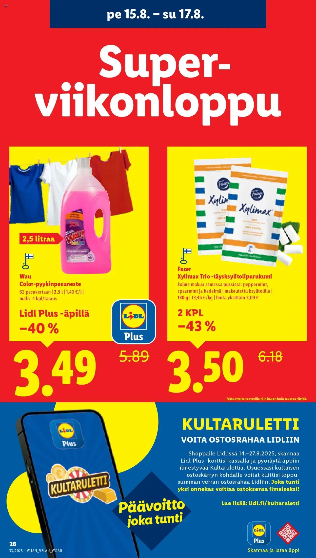 Lidl tarjoukset - Rovaniemi (2025-08-14 - 2025-08-20)