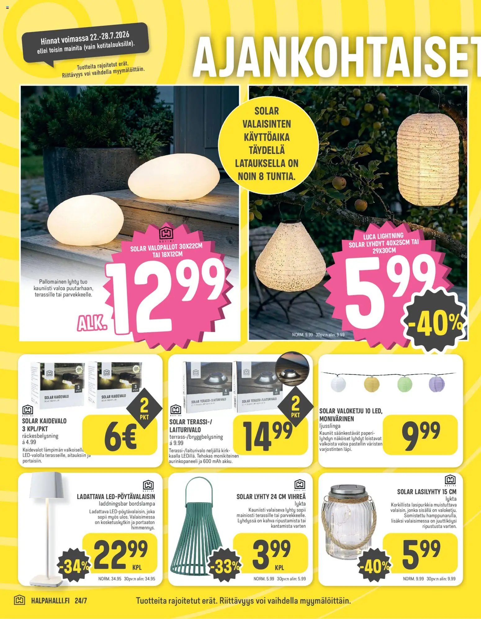 Halpa Halli tarjoukset