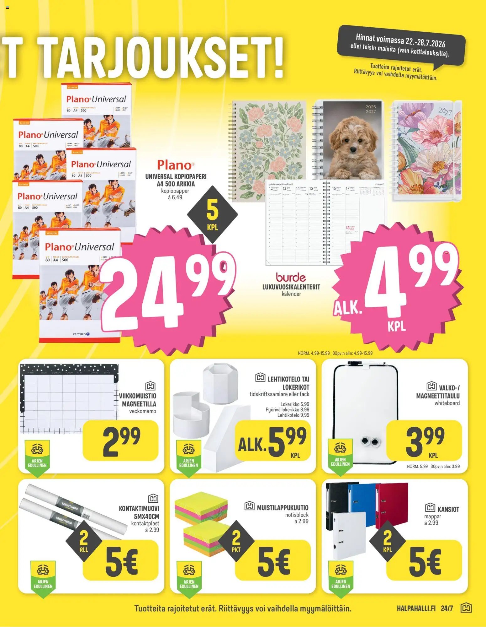 Halpa Halli tarjoukset