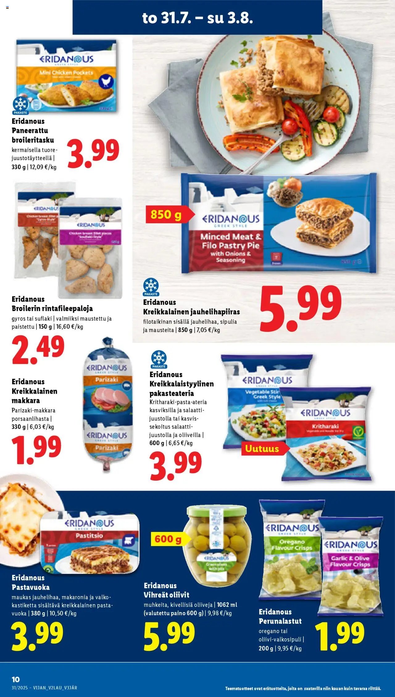 Lidl tarjoukset (2025-07-31 - 2025-08-06)