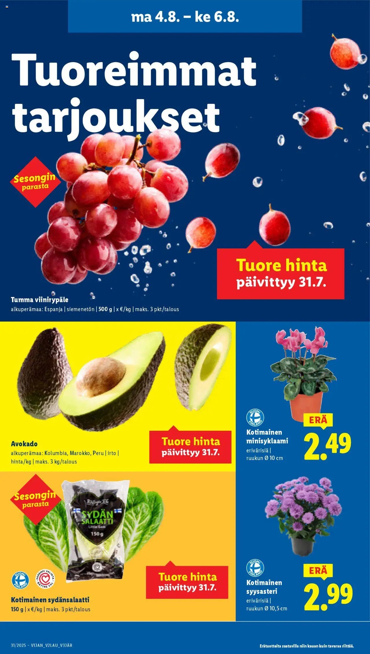 Lidl tarjoukset (2025-07-31 - 2025-08-06)