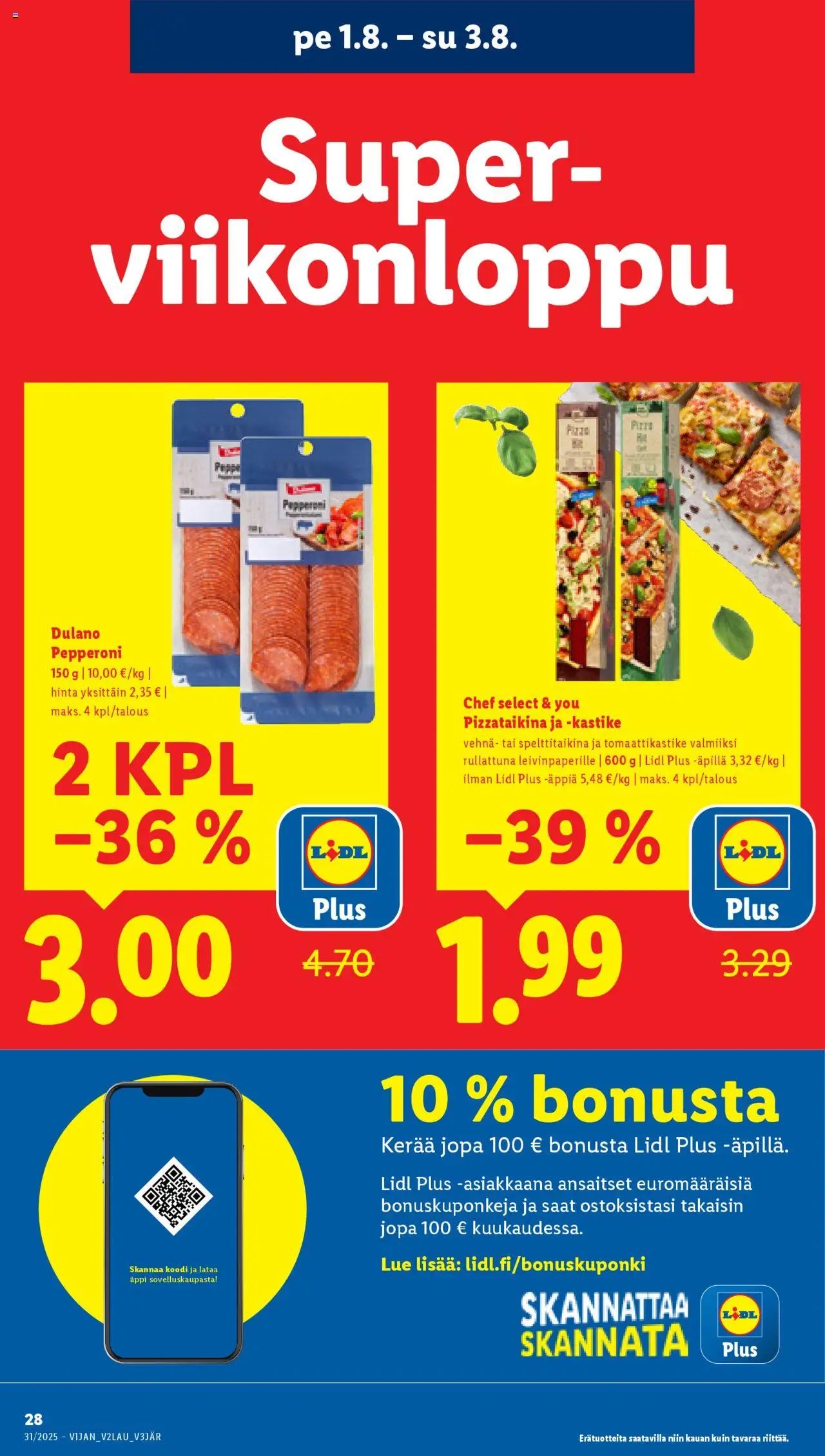 Lidl tarjoukset (2025-07-31 - 2025-08-06)