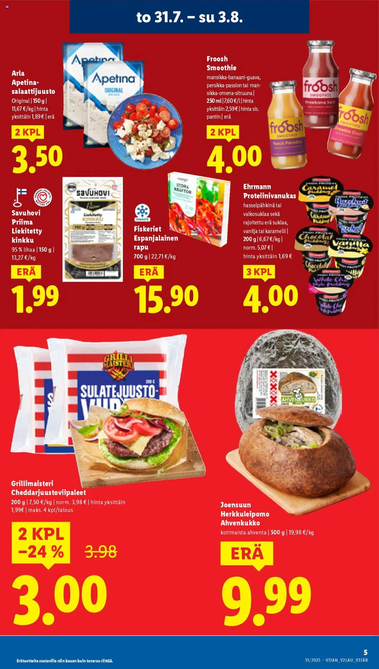 Lidl tarjoukset (2025-07-31 - 2025-08-06)