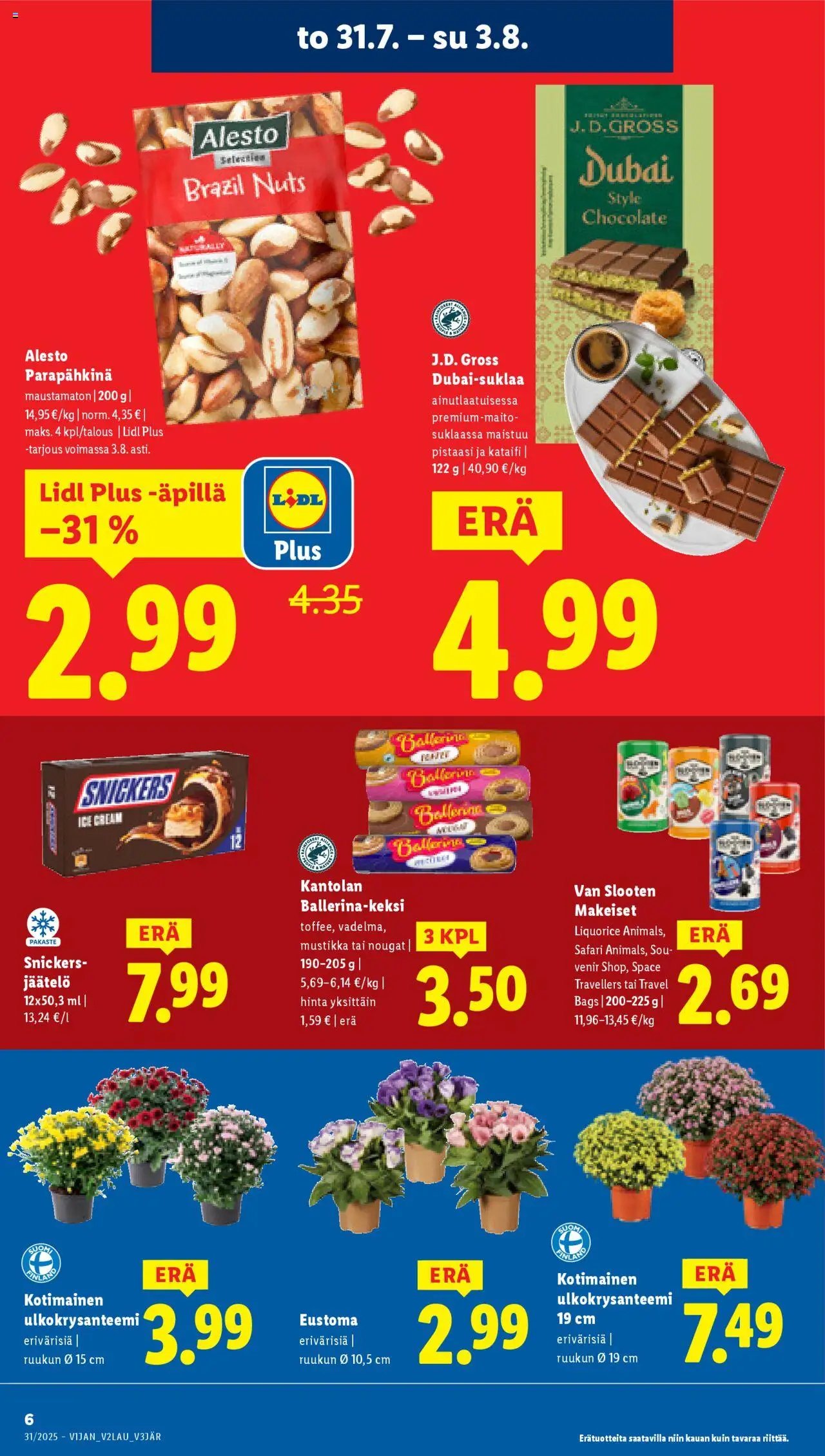 Lidl tarjoukset (2025-07-31 - 2025-08-06)