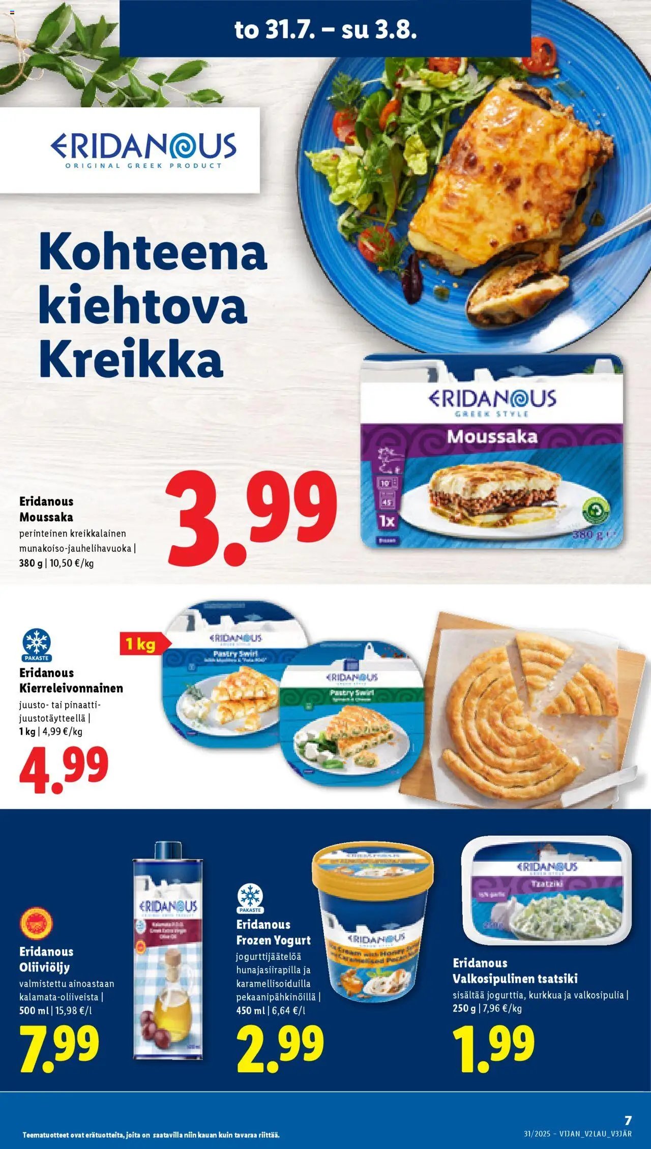 Lidl tarjoukset (2025-07-31 - 2025-08-06)