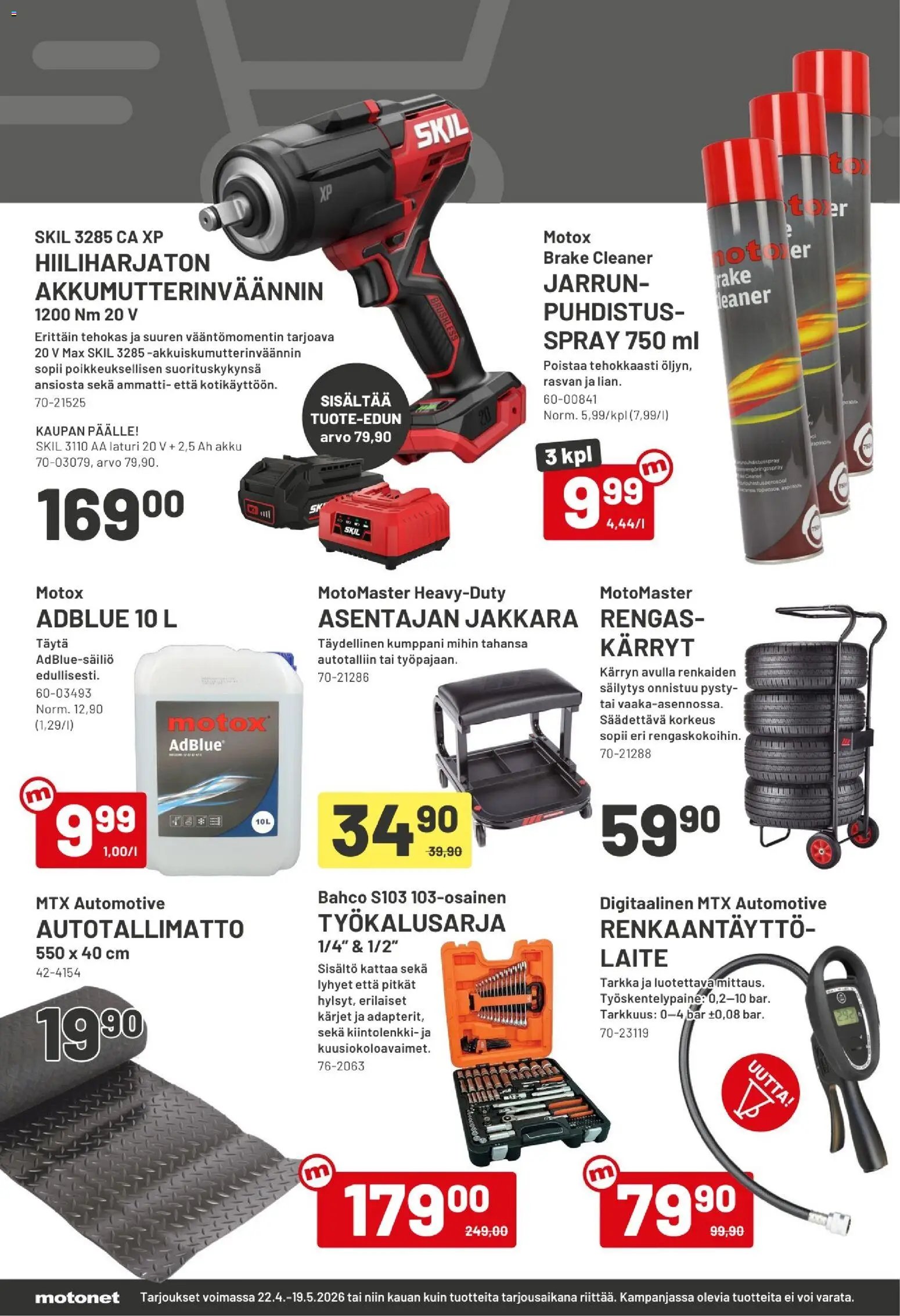 Motonet tarjoukset
