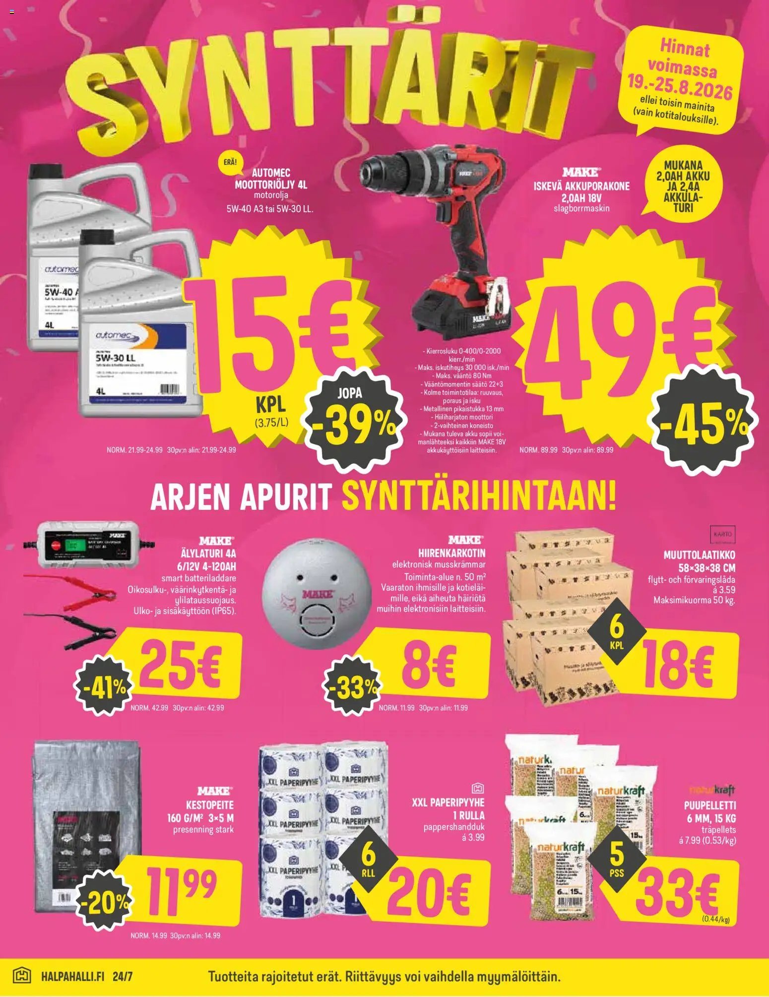 Halpa Halli tarjoukset