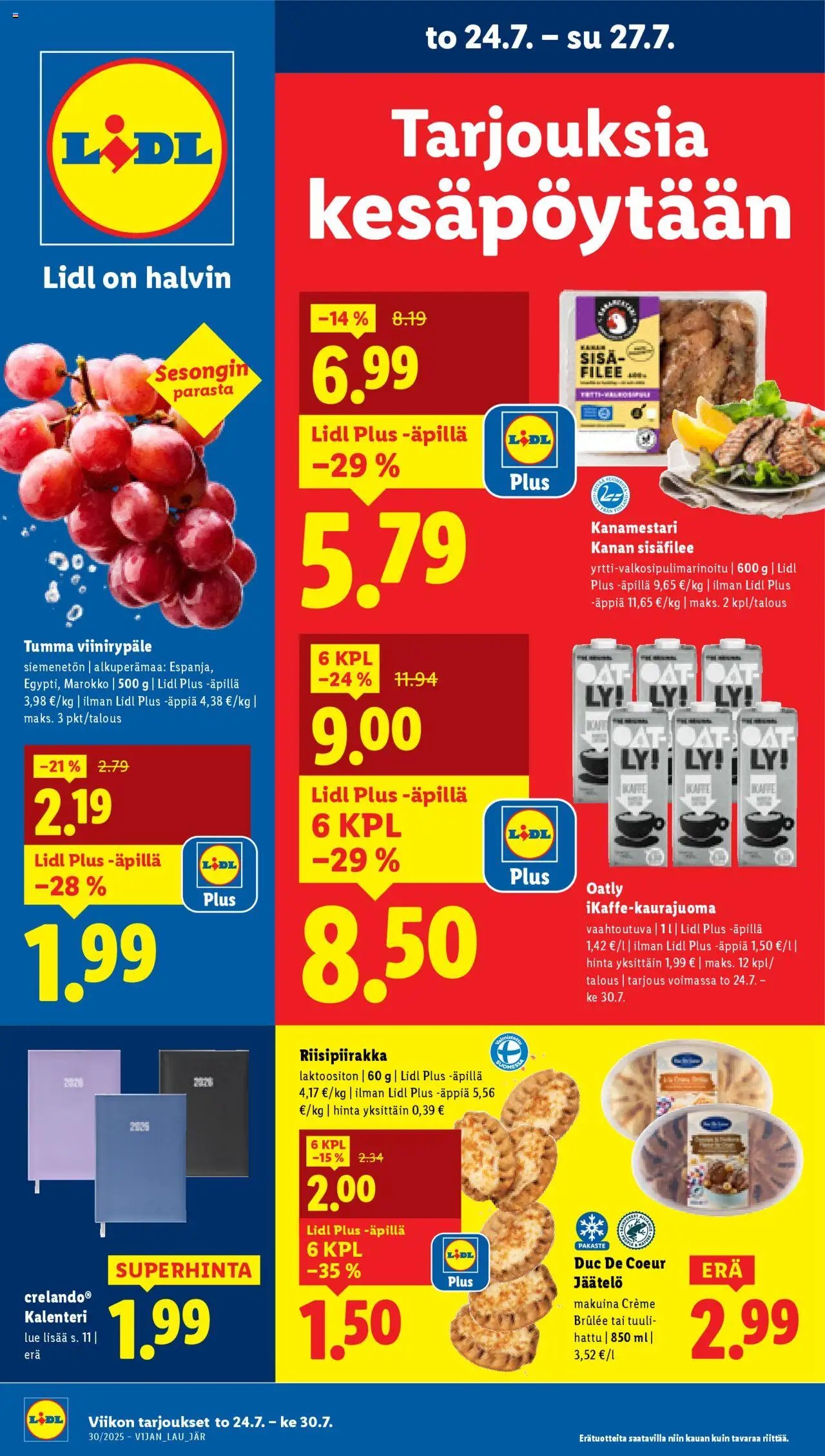 Lidl tarjoukset (2025-07-24 - 2025-07-30)