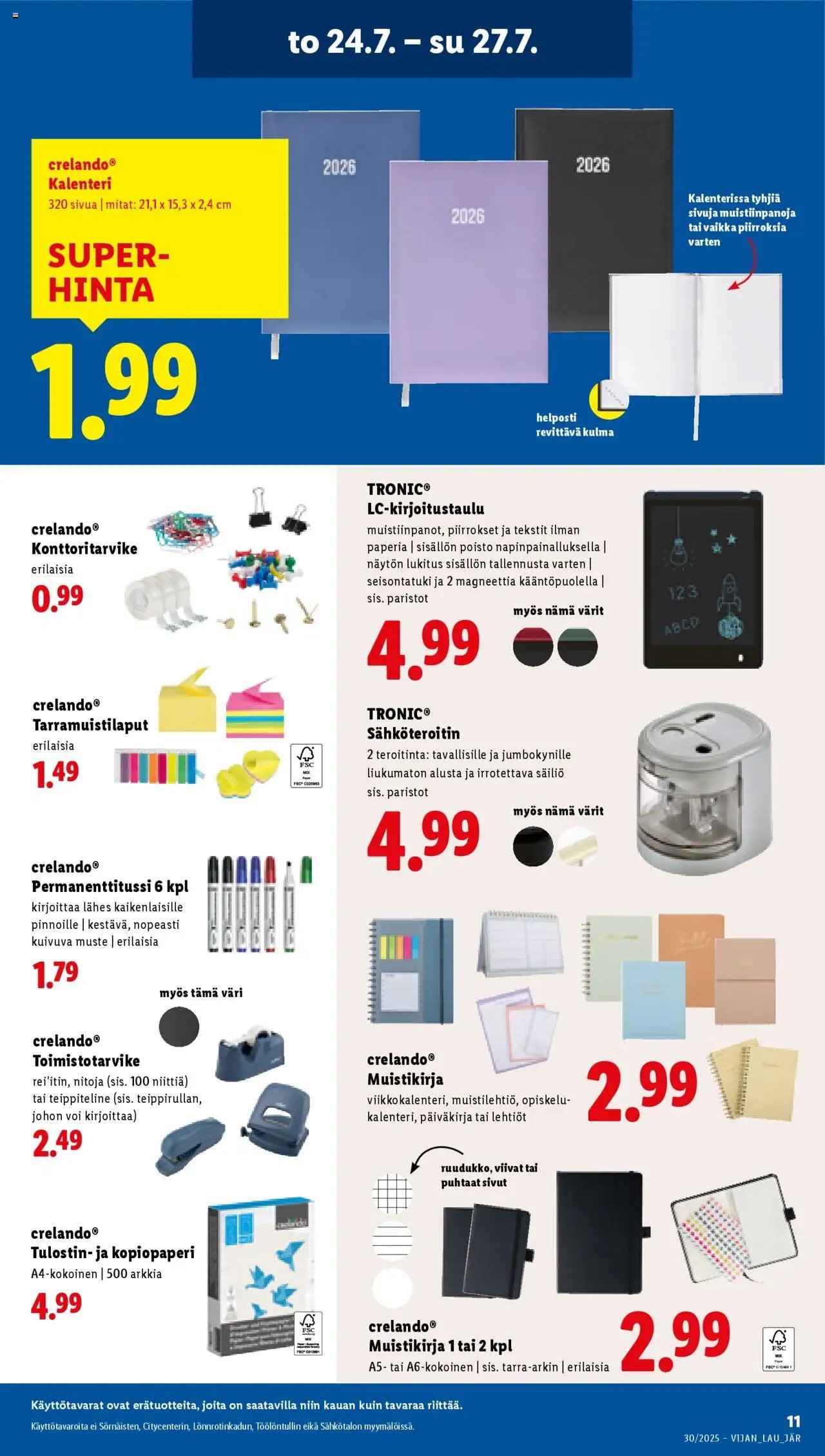 Lidl tarjoukset (2025-07-24 - 2025-07-30)