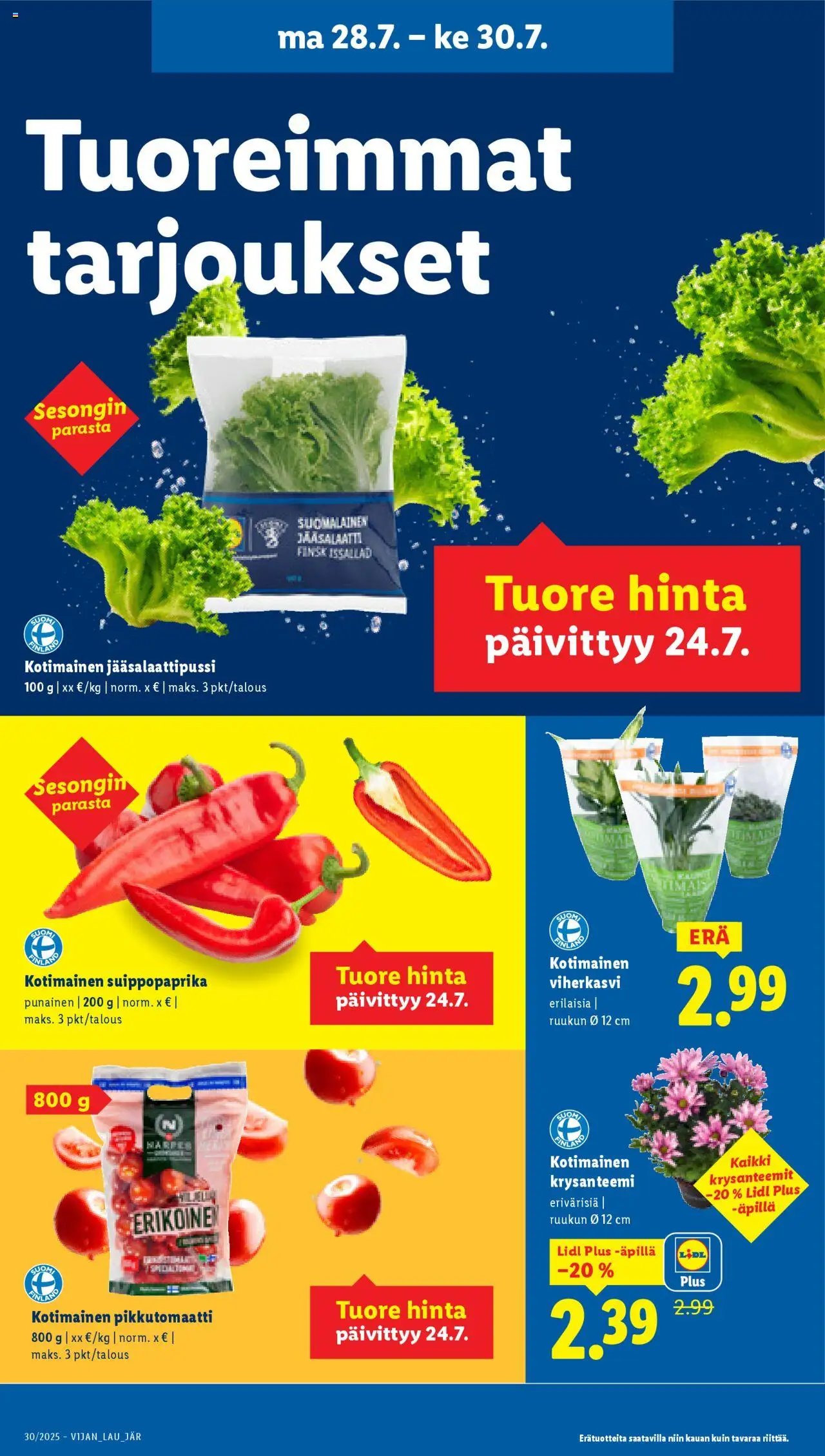 Lidl tarjoukset (2025-07-24 - 2025-07-30)
