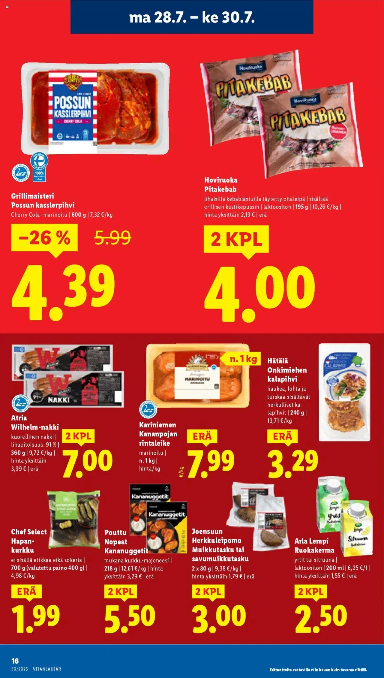 Lidl tarjoukset (2025-07-24 - 2025-07-30)
