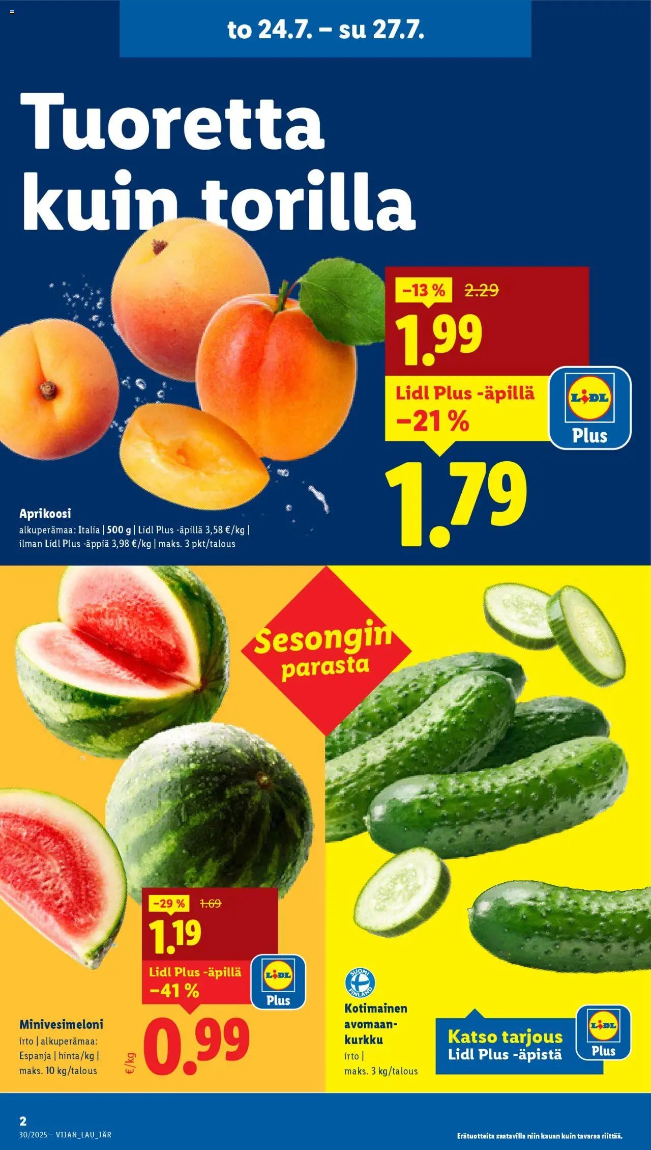 Lidl tarjoukset (2025-07-24 - 2025-07-30)
