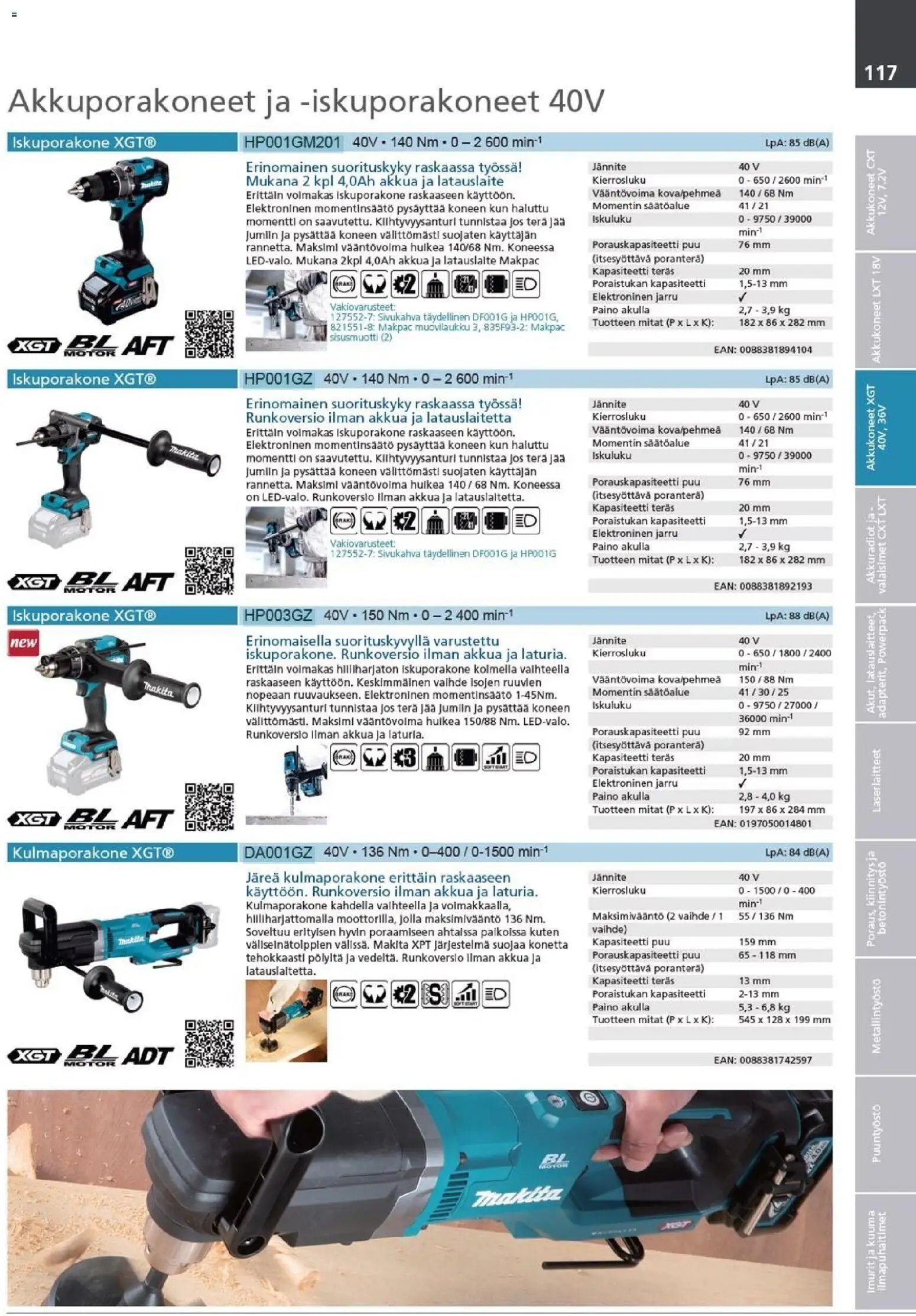 Makita - Tuoteluettelo 2026