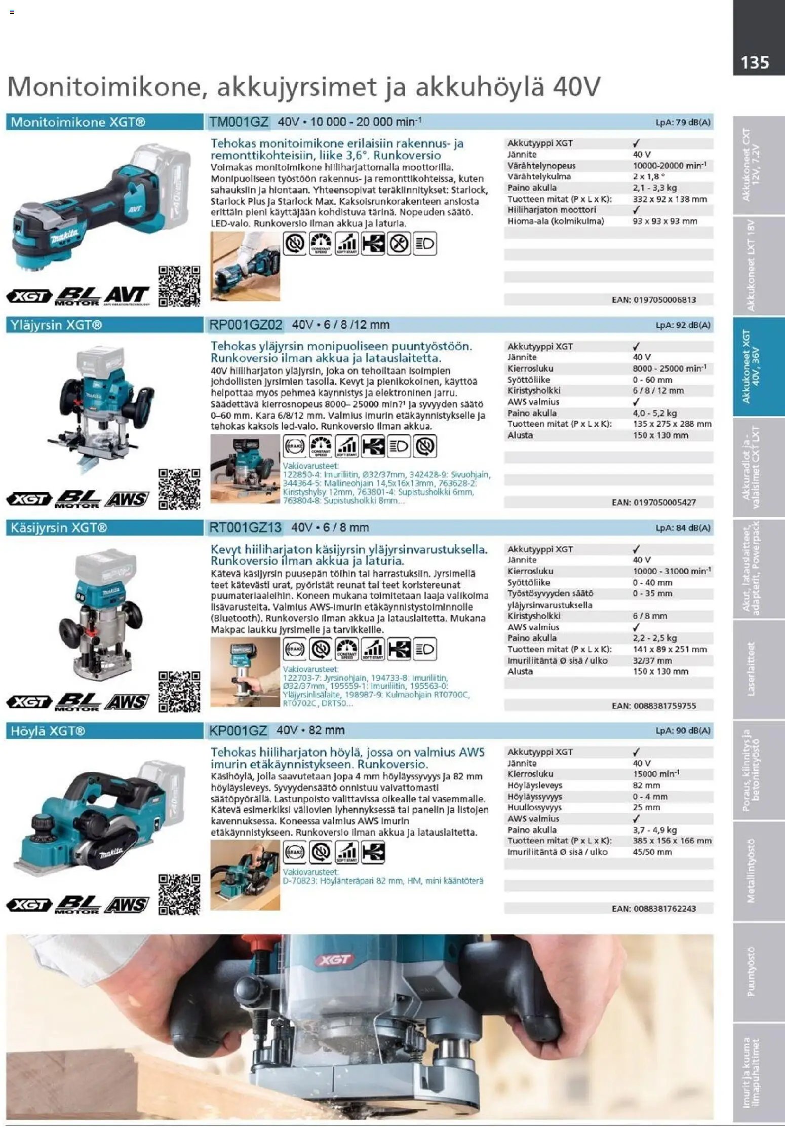 Makita - Tuoteluettelo 2026