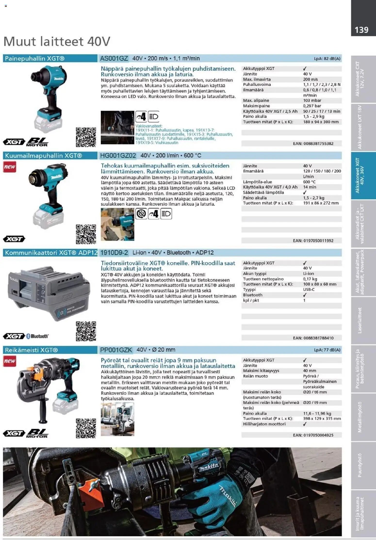 Makita - Tuoteluettelo 2026