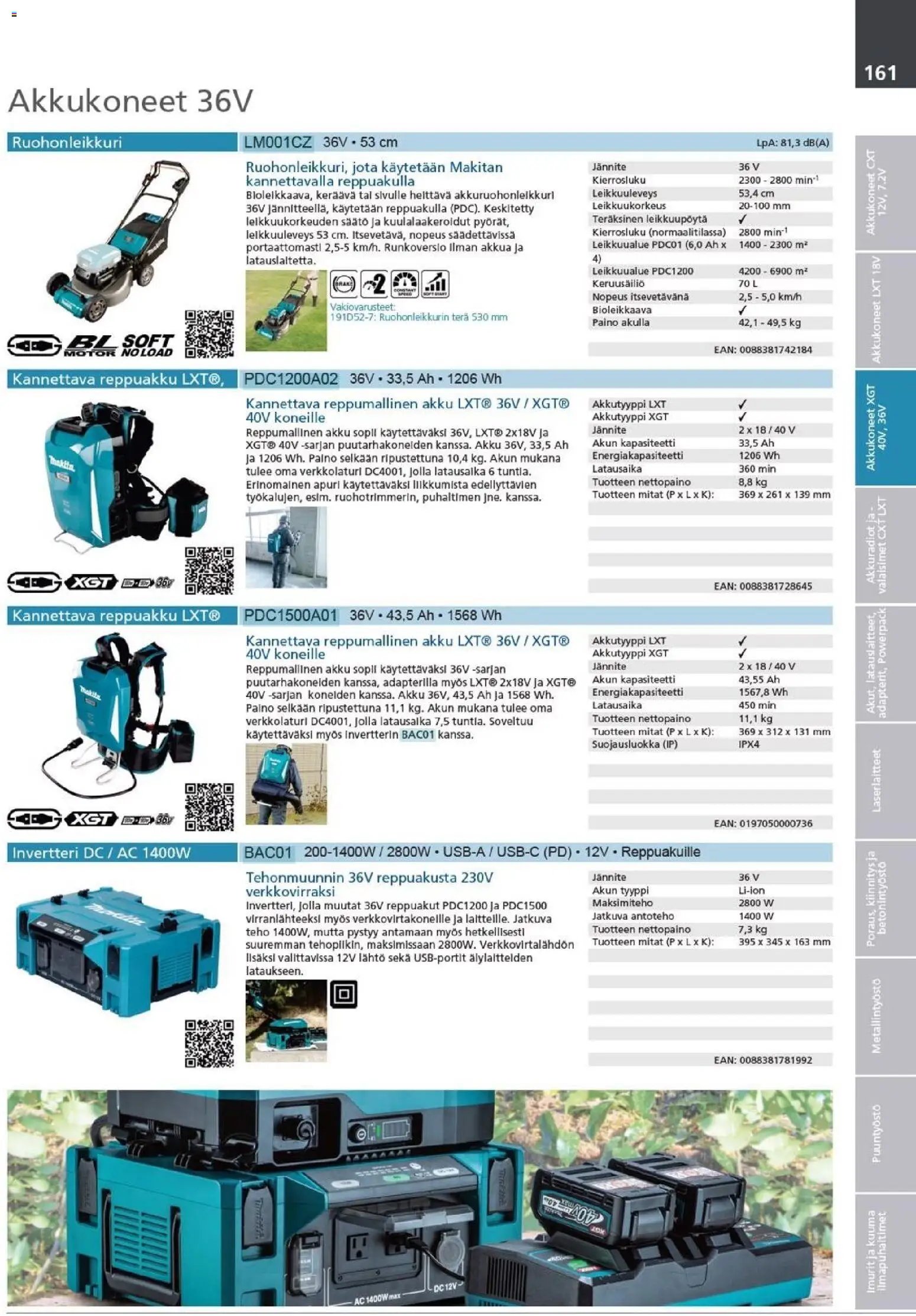 Makita - Tuoteluettelo 2026