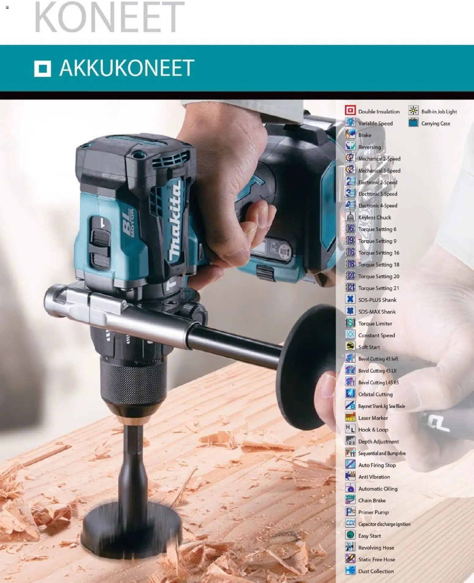 Makita - Tuoteluettelo 2026