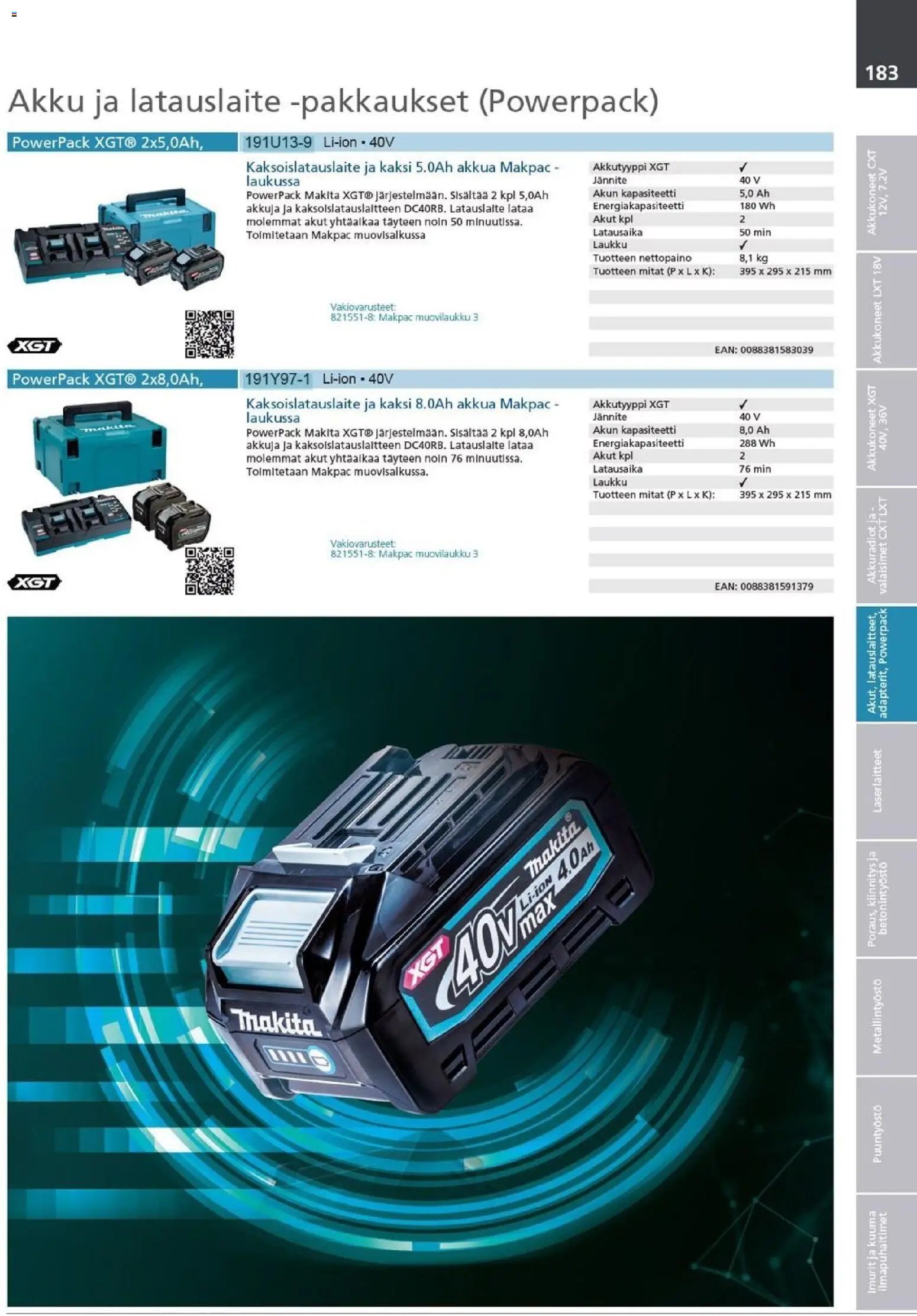 Makita - Tuoteluettelo 2026