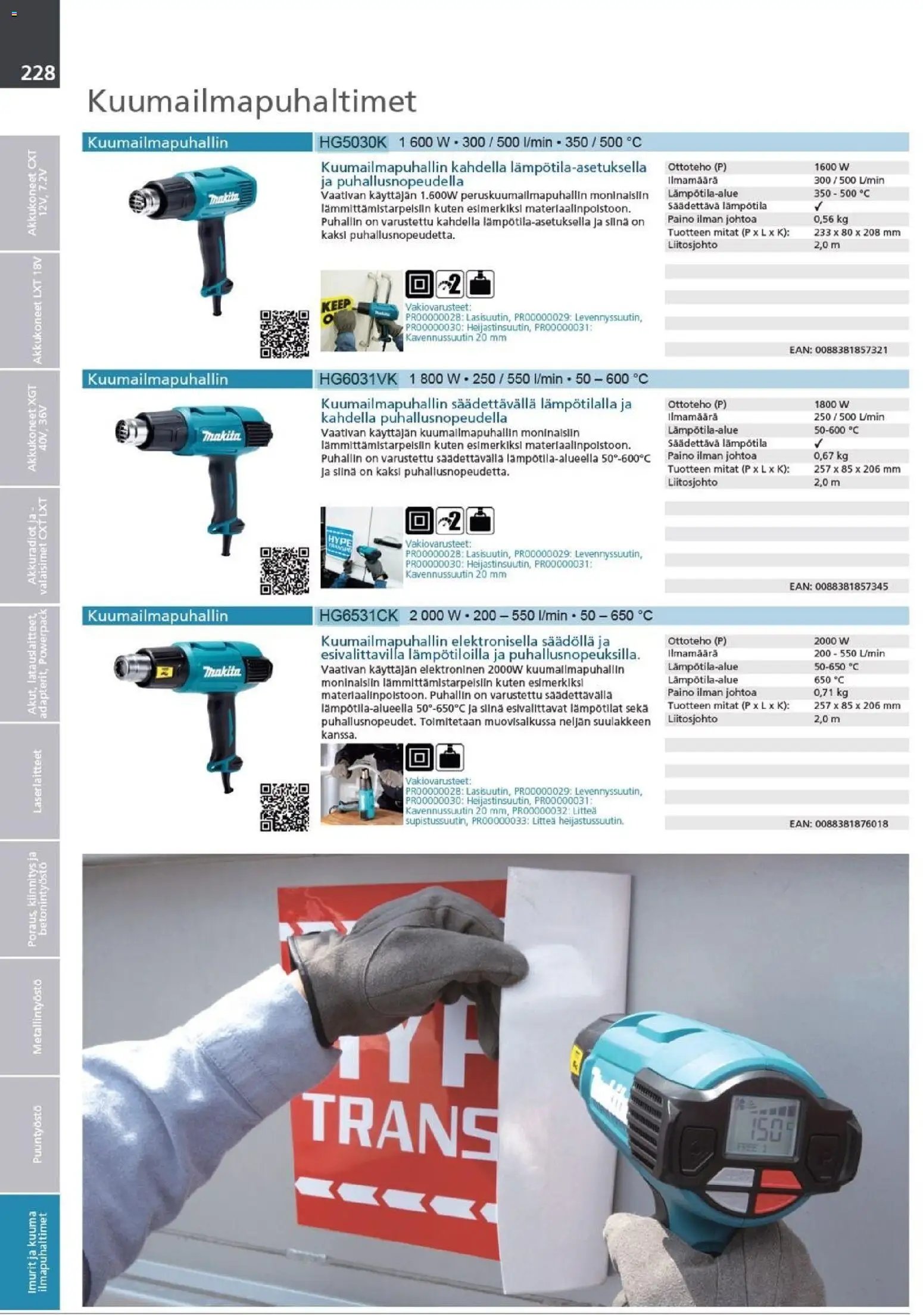 Makita - Tuoteluettelo 2026
